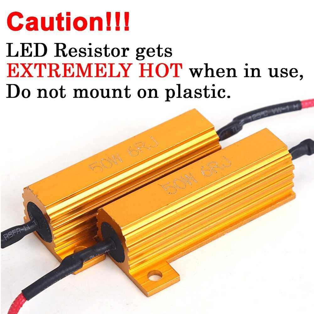 O-Nex 9006 Led Load Resistor Kit 50W 8Ohm Headlight Bulb Relay Harness Adapter Anti Flicker Error Decoder Warning Canceller