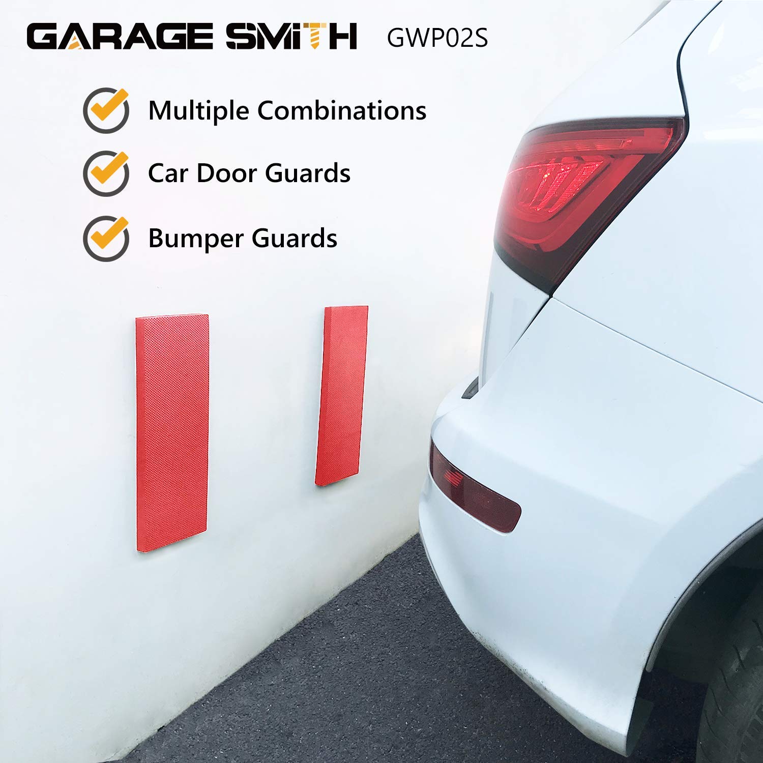 AMPULLA Garage Smith Garage Wall Protector Car Door Protectors, Designed in Germany (4-Pack Red)