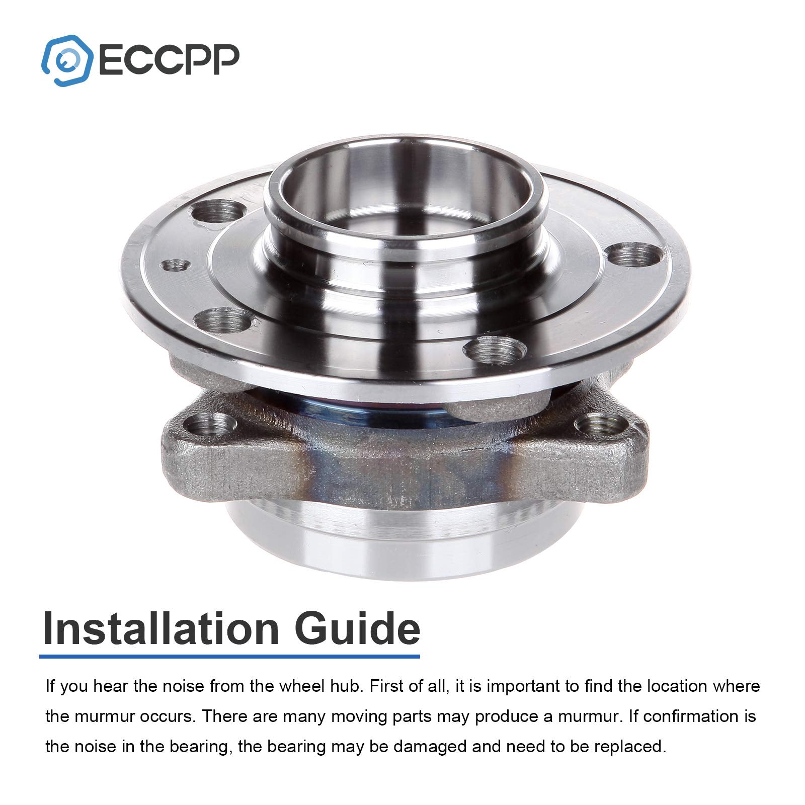 ECCPP Replacement for Wheel Bearing Hub 513208 Hub Bearing Assembly Hub Assemblies Front Axle 5 Lugs XC90 2003 2004 2005 2006 20