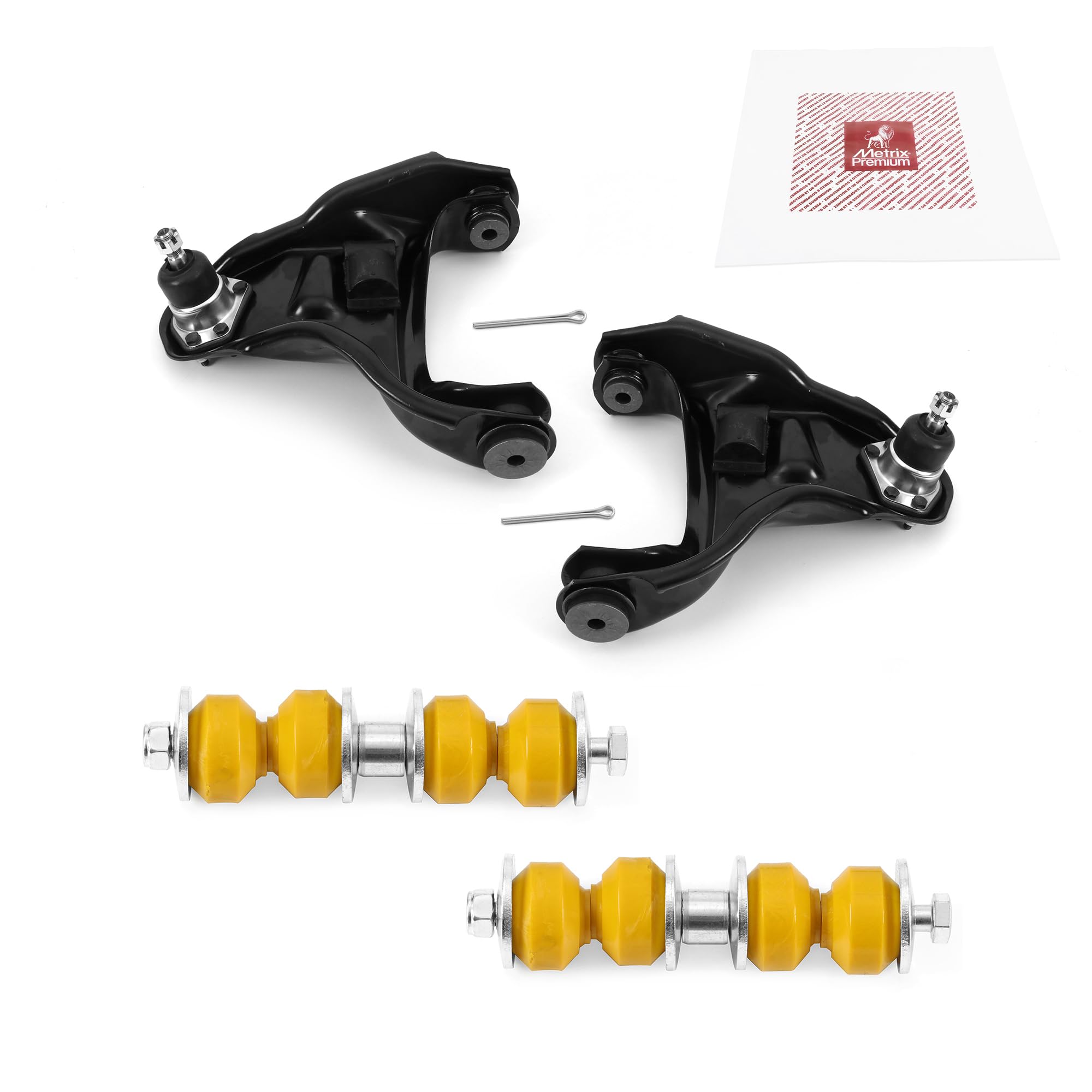 Metrix Premium Chassis Parts - 4 Pc Front L/R Upper Control Arm & Front Sway Bar Stabilizer End Link Kit Fits 95-04 Chevrolet S1