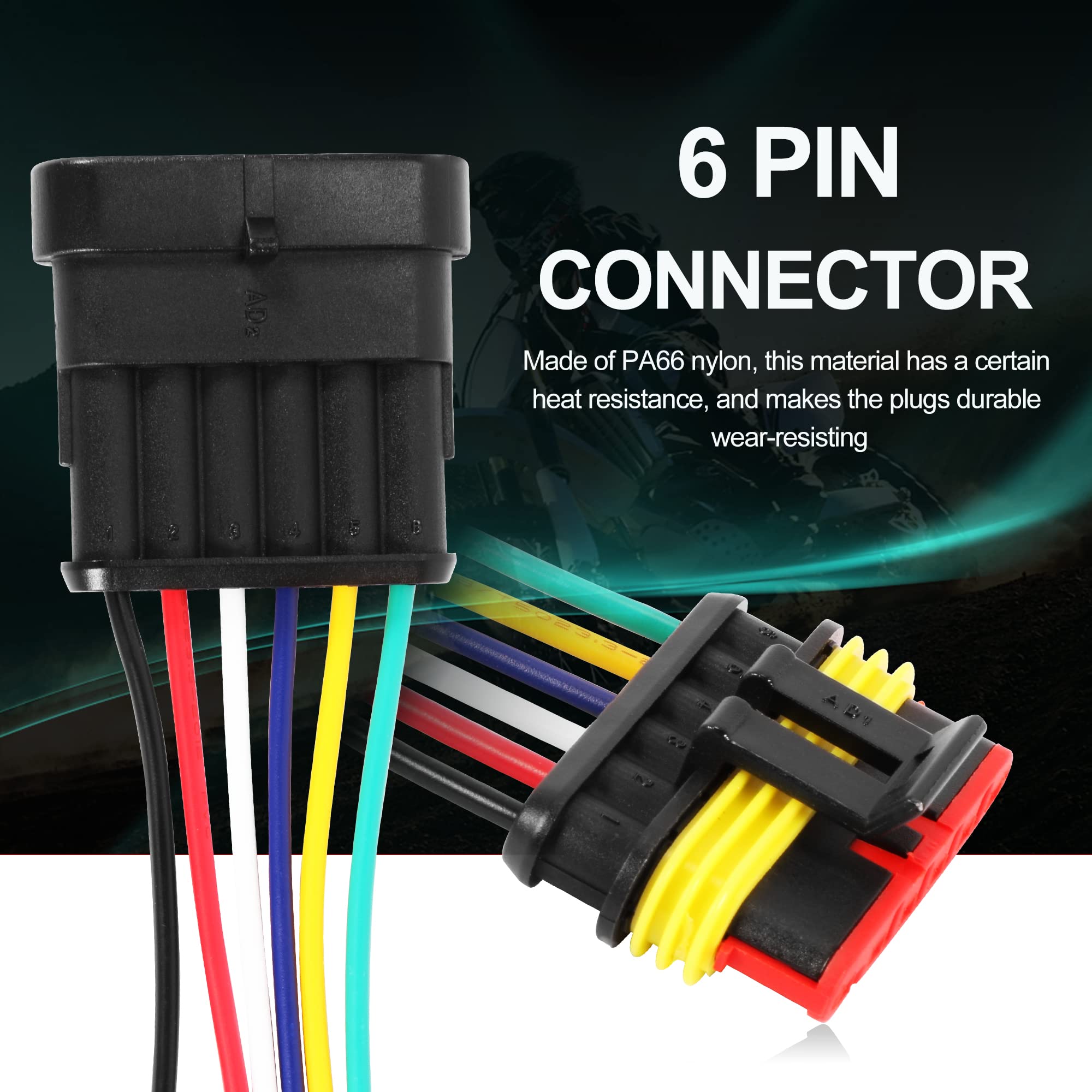 G 6 Pin Way Electrical Wire Connector Male Female Plug Socket Quick Disconnect Waterproof Plug Play For Car Truck Motorcycle Mar