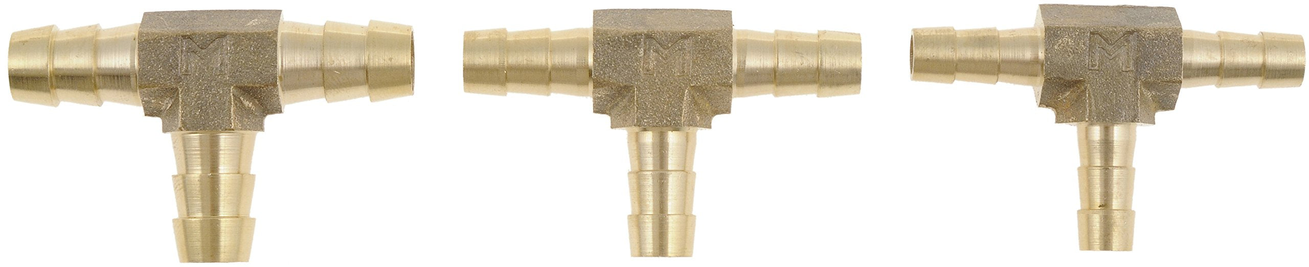 Dorman 55109 1/4 In., 5/16 In. And 3/8 In. Brass Tee Connector Assortment, 3 Pack Universal Fit
