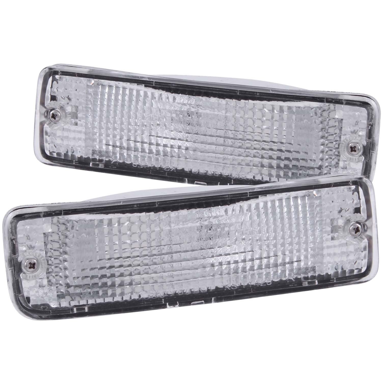 Anzo Usa 511019 Toyota Chrome Clear W/Amber Reflectors Bumper Light Assembly - (Sold In Pairs)