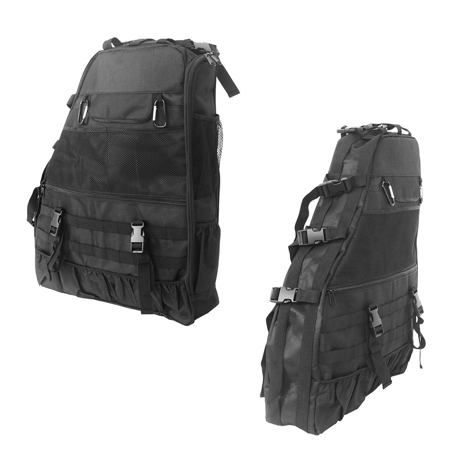 Hooke Road Roll Bar Storage Bags Organizer Saddle Bag For 1997-2024 Jeep Wrangler Tj & Jk & Jl Unlimited 4-Door - Pair