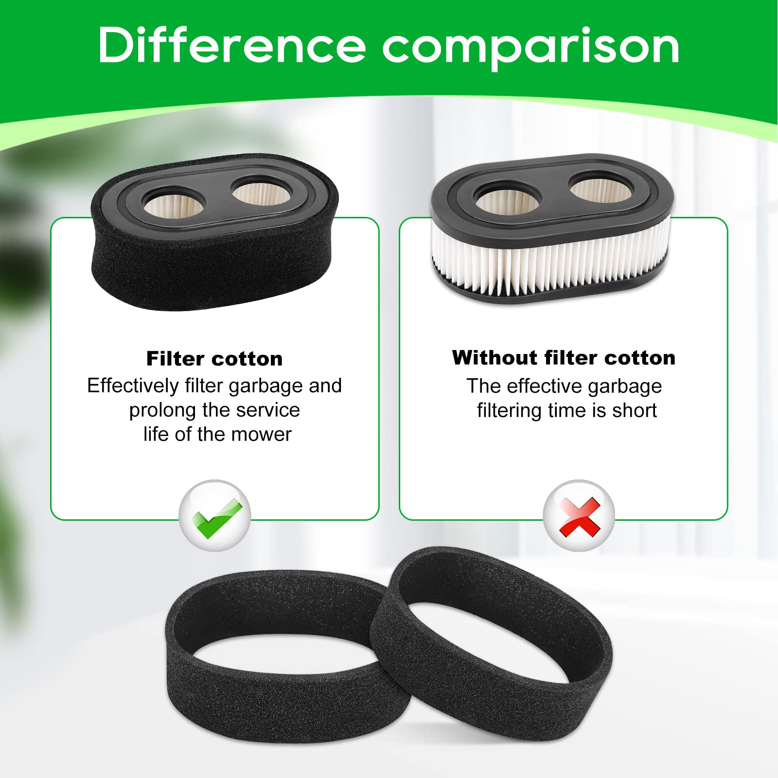 Autoec 593260 798452 334404 Air Filter Pre-Filter, 6 Pack 593260 Air Cleaner Cartridge Filter Pre-Filter, 595191 Filter Suitable
