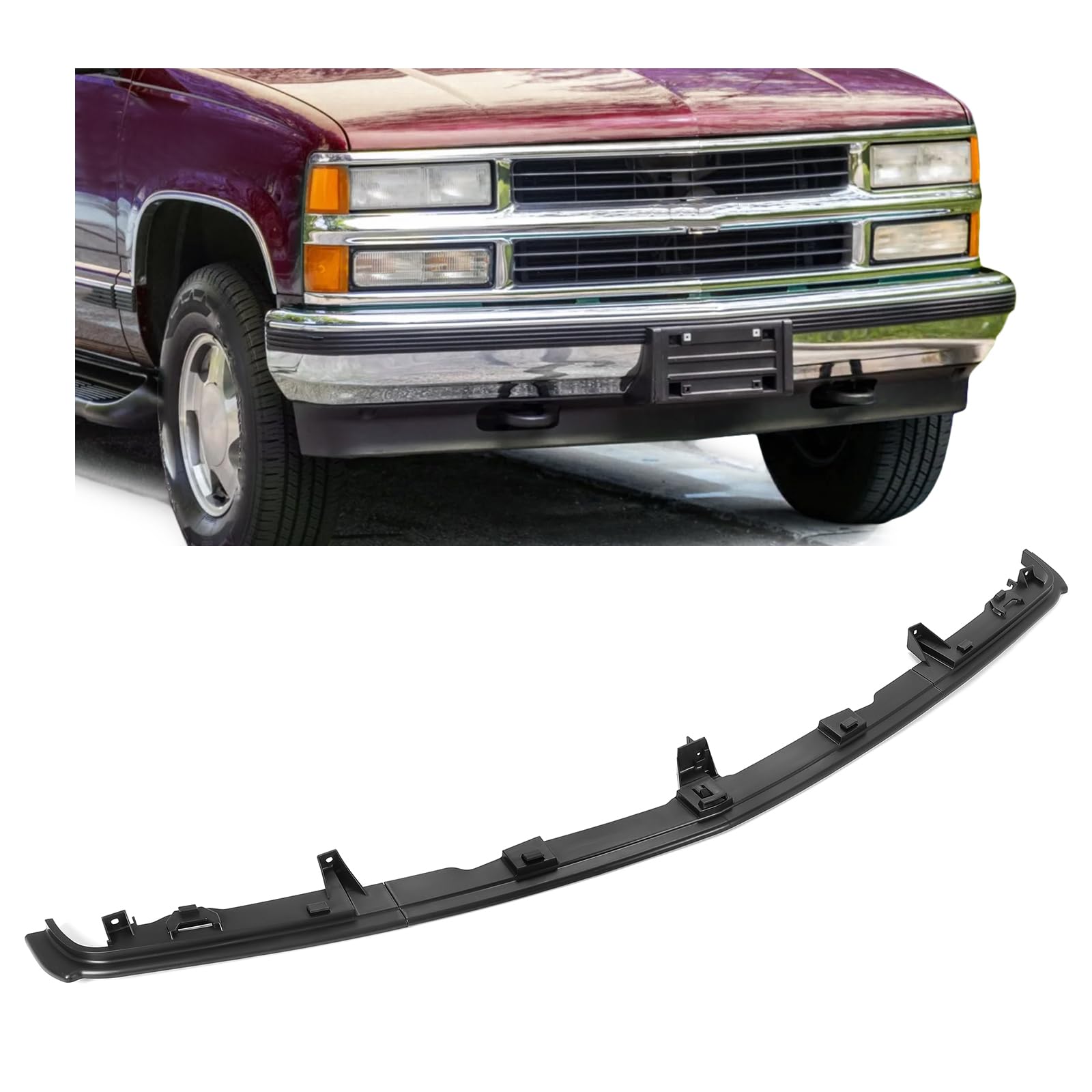 HECASA Front Bumper Filler Trim Compatible with 1994-2000 Chevy Chevrolet GMC C/K 1500 2500 3500 Suburban Blazer Tahoe Yukon Cad