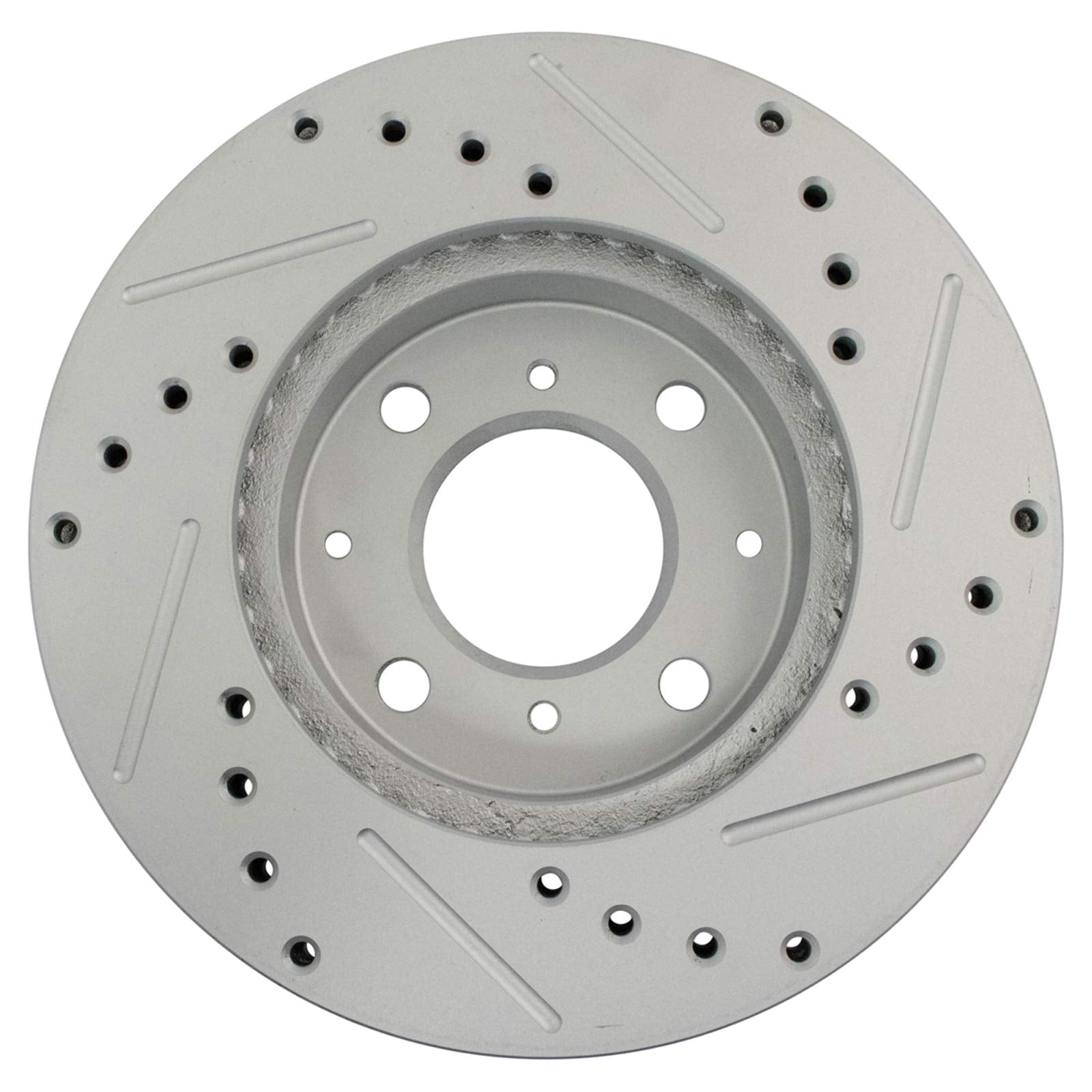 Trq Front Performance Brake Rotors Set Premium G-Coated Cross Drilled & Slotted Compatible With 1990-2000 Honda Civic 1993-1997