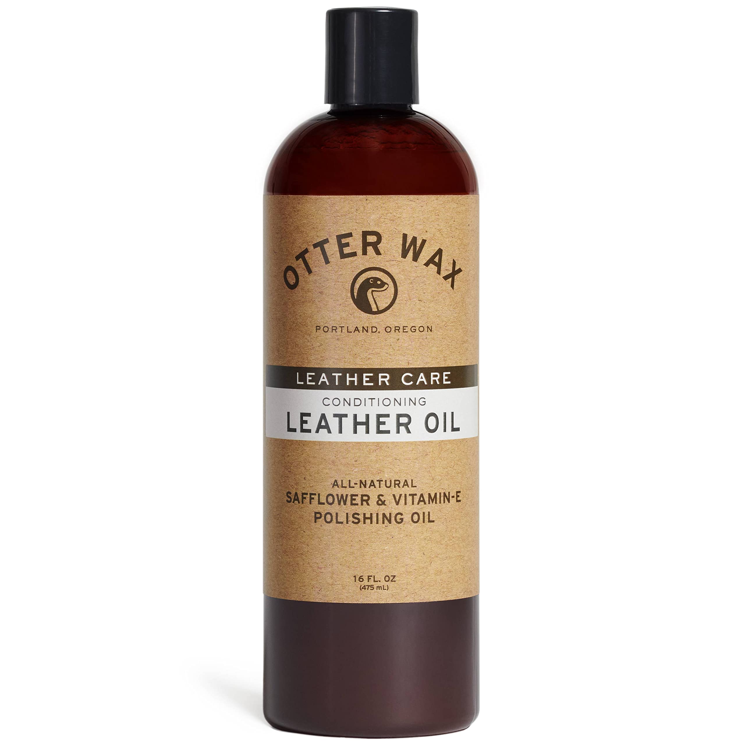 Otter Wax Conditioning Leather Oil - 16Oz - All-Natural Polishing Treatment For Furniture, Boots, Car Seats, Jackets, Shoes & Ba