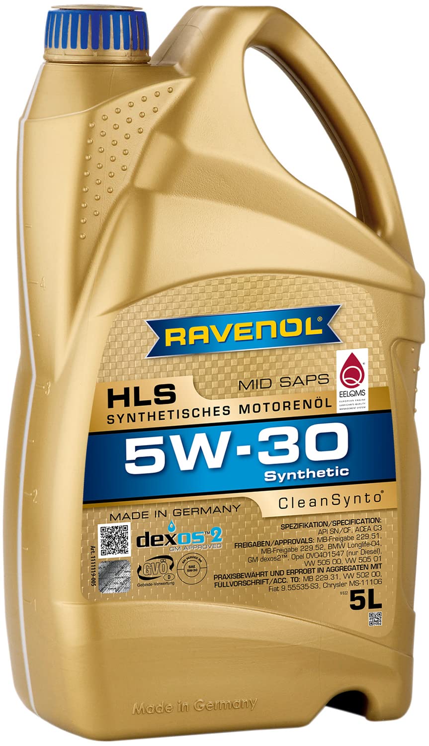 Ravenol J1A1531 Hls 5W-30 Fully Synthetic Motor Oil (5 Liter)