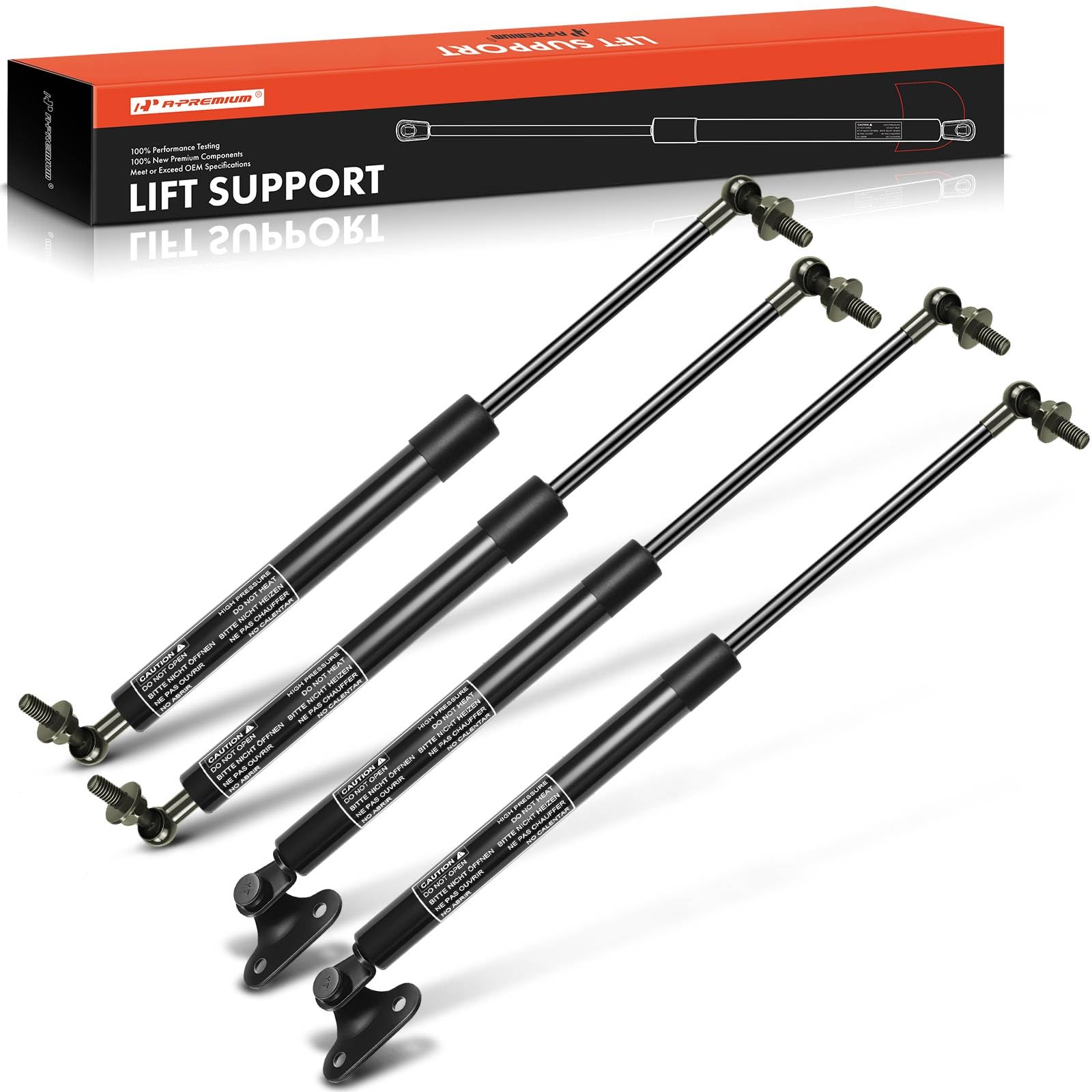 A-Premium Hood And Tailgate Rear Hatch Lift Supports Shock Struts Replacement For Toyota Landcruiser 100 Series Lexus Lx470 1998