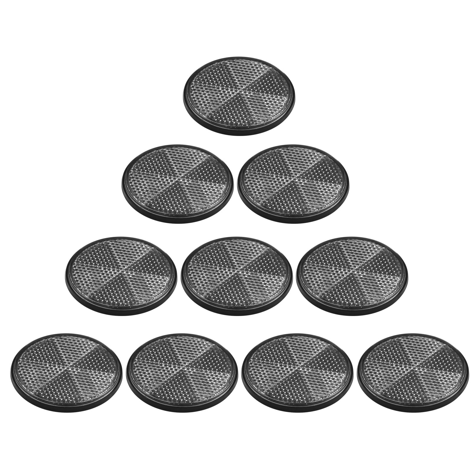 UOIENRT 2.3'' 10 Pack self Adhesive All Plastic Round reflectors for Mailbox, motobikes, Trailers, Trucks, Boats, SUV's, RV's (W