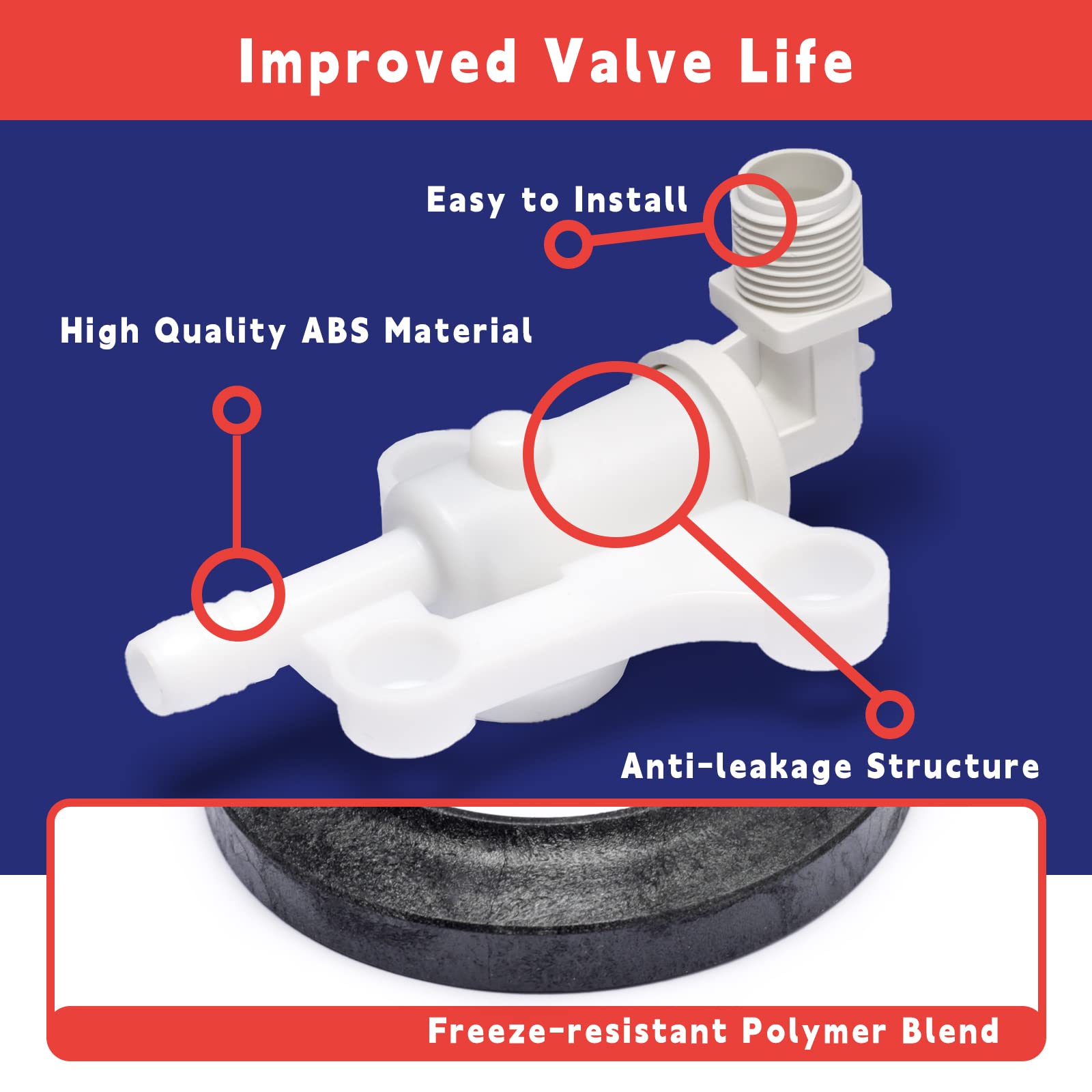 Dusledel 34100 Toilet Water Assembly Valve Kit Replacement For Thetford Aqua-Magic Rv Camper Toilets Parts Style Lite And Style