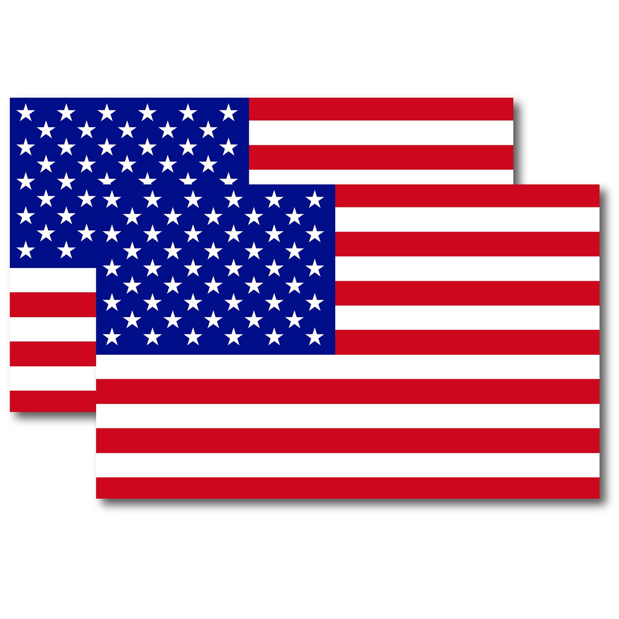 Magnet Me Up: American Flag Automotive Magnet Decal - 5X8 Inches, 2 Pack, Red White, And Blue - Heavy-Duty For Car, Truck, Suv U