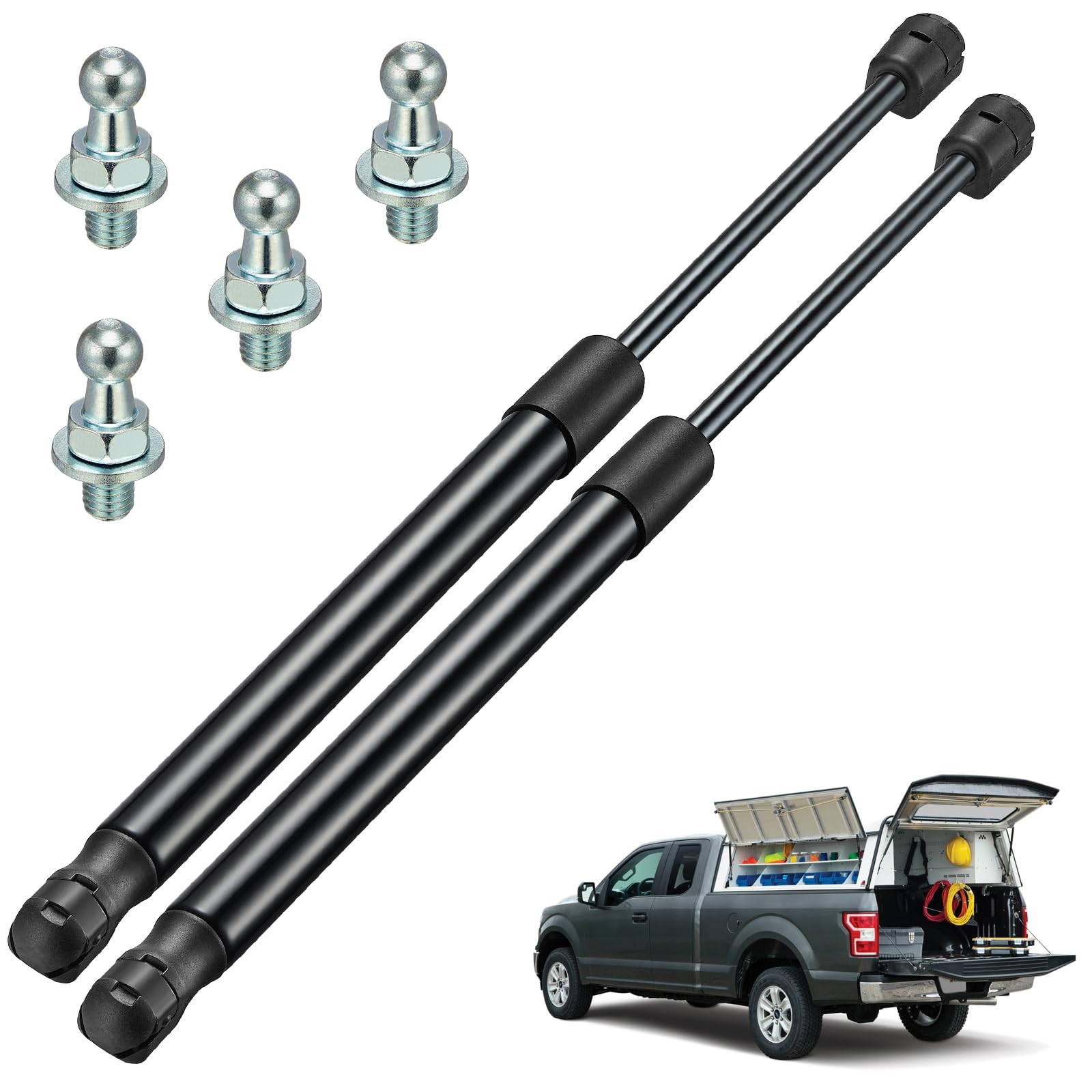 Bdfhyk C16-15066 15Inch 60Lbs (265N) Gas Shocks Struts Lift Support For Are Leer Camper Shell Rv Motorhome Cargo Storage Window