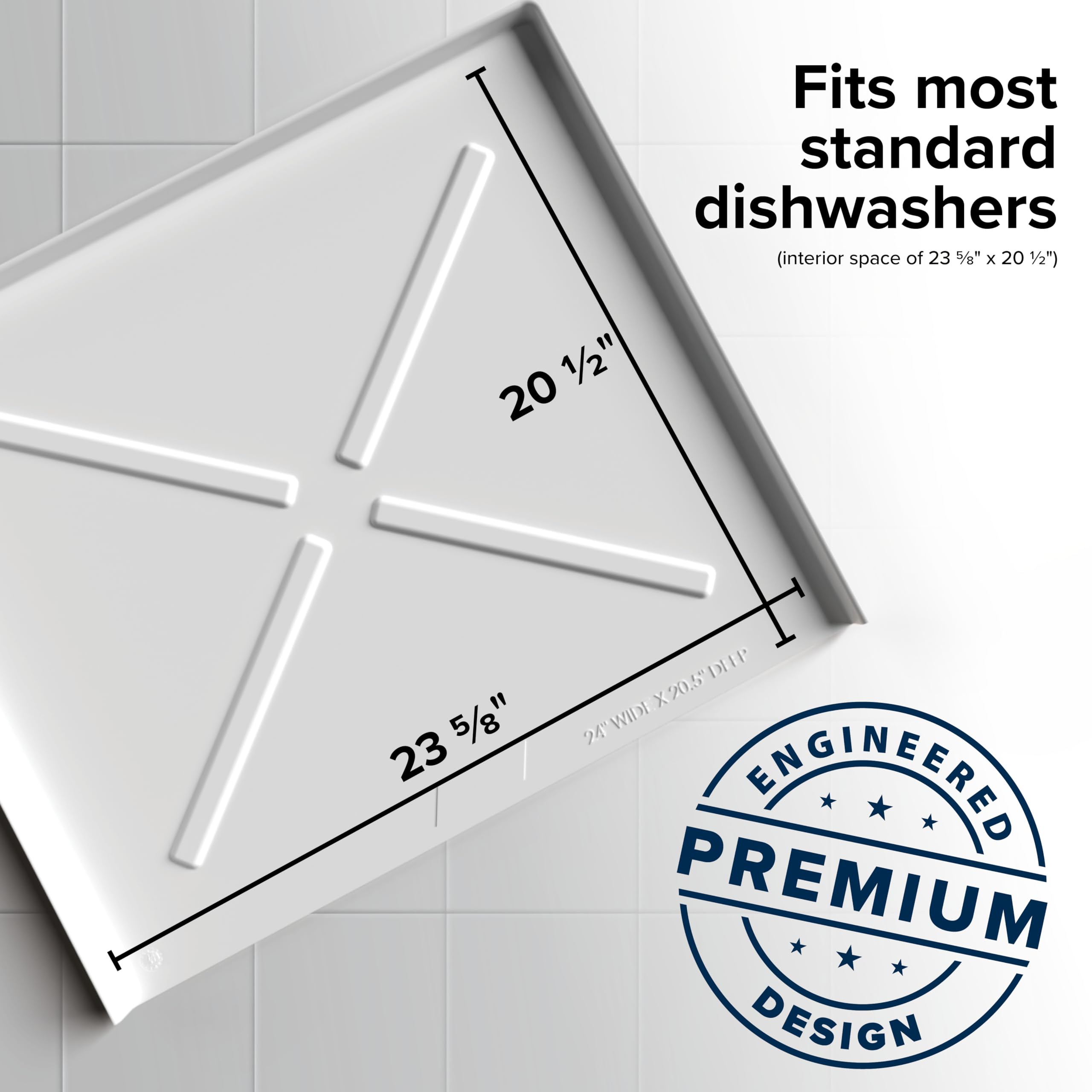 Camco Dishwasher Drain Pan - Protects Floors, Cabinets, Walls & Features Front Opening For Easy Leak Detection - Crafted Of Heav