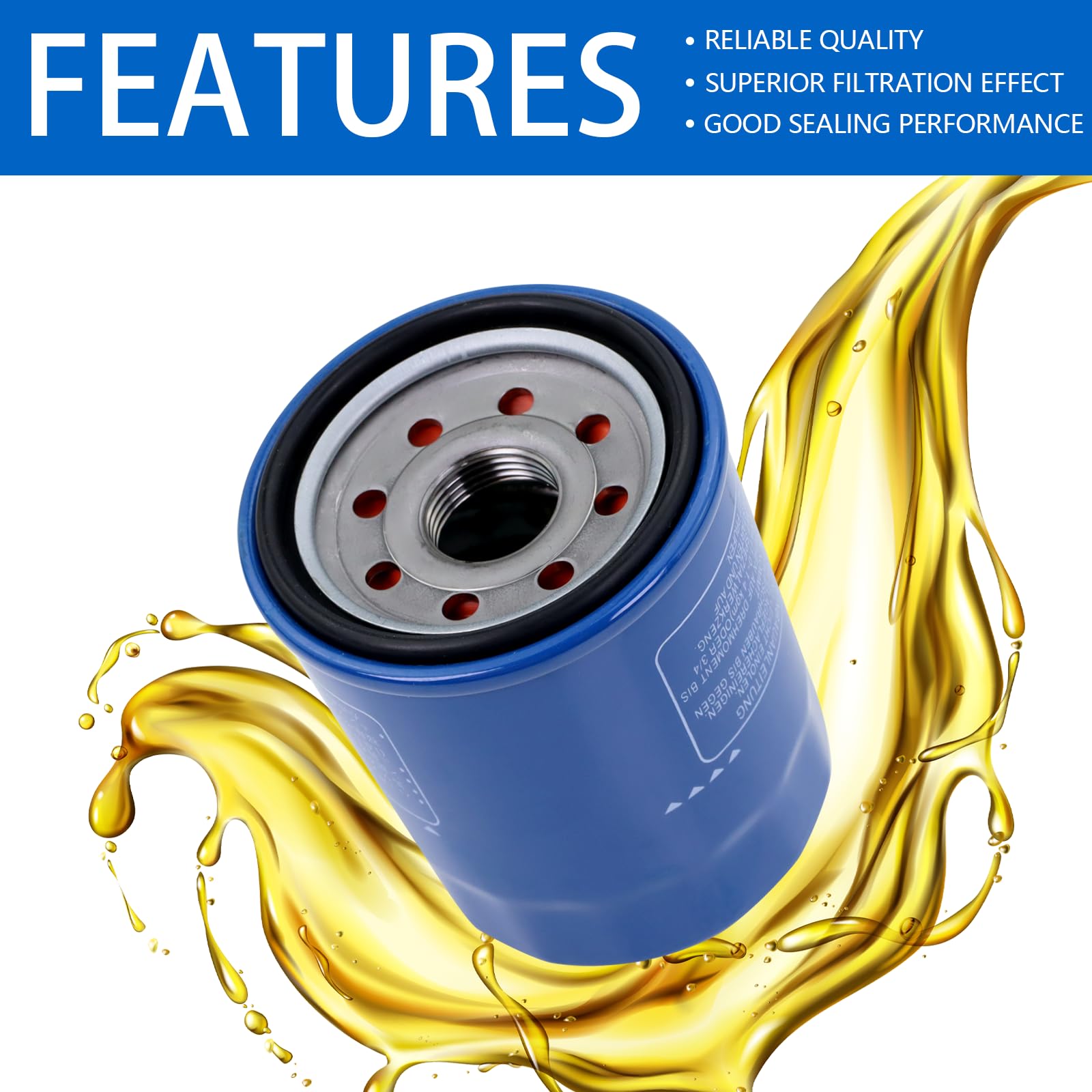 Non-Oem 15400-Plm-A02 Replacement Oil Filter 3-Pack | High Efficiency Aftermarket Compatible With Honda Accord Cr-V Civic Odysse