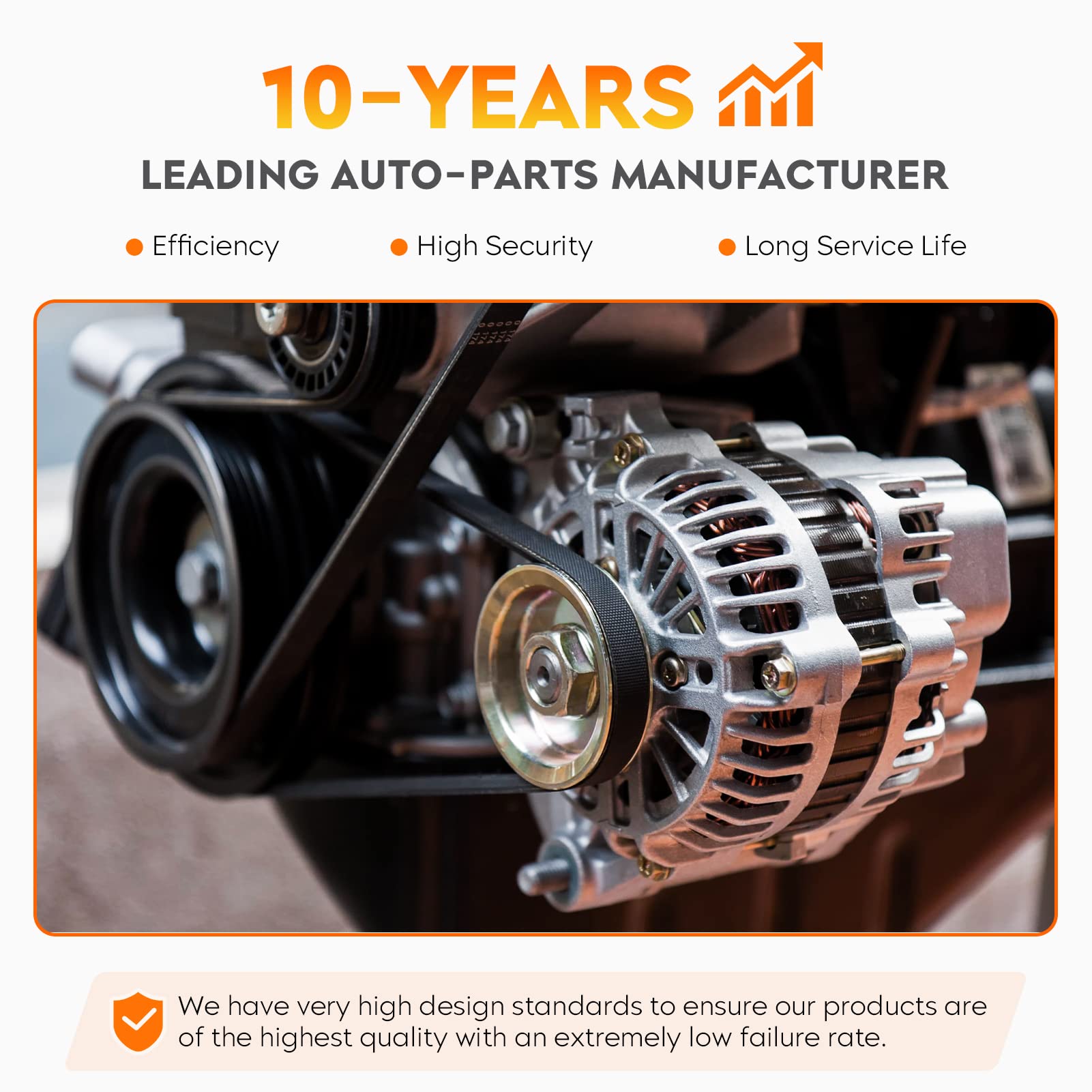 Alternator for Ford F150 F-150 V8 5.0L 5.0 2011 2012 2013 2014 104210-6270, 104210-6660, AL3T10300CA, AL3Z10346C, CL3T10300AA, C