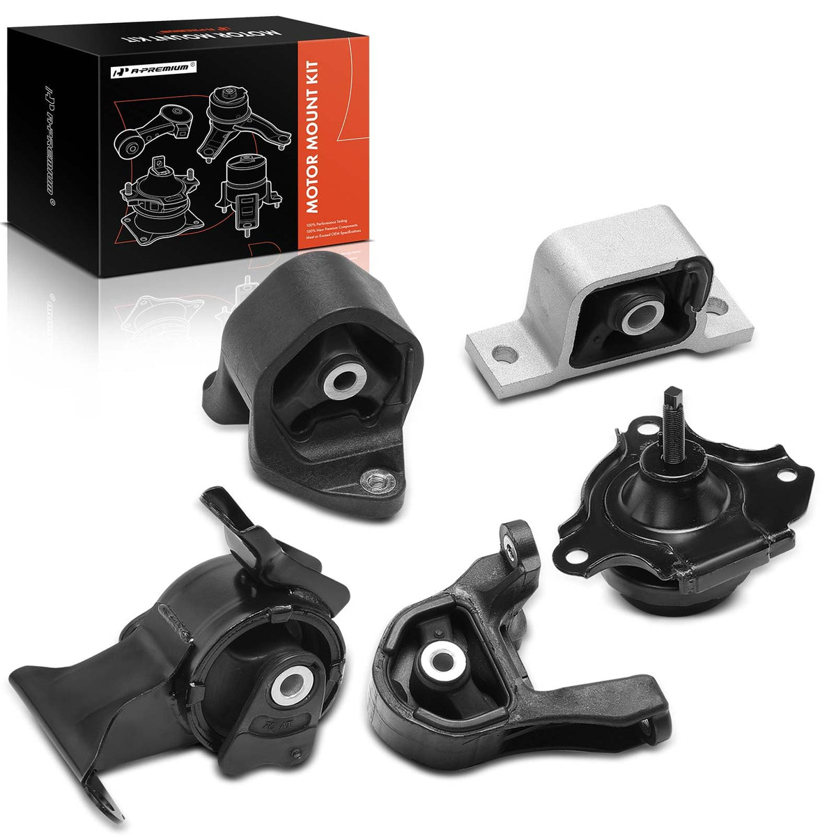 A-Premium 5PCS Engine Motor Mount and Transmission Mount Set Compatible with Honda Element 2003-2006 2.4L, 4WD, Automatic Transm