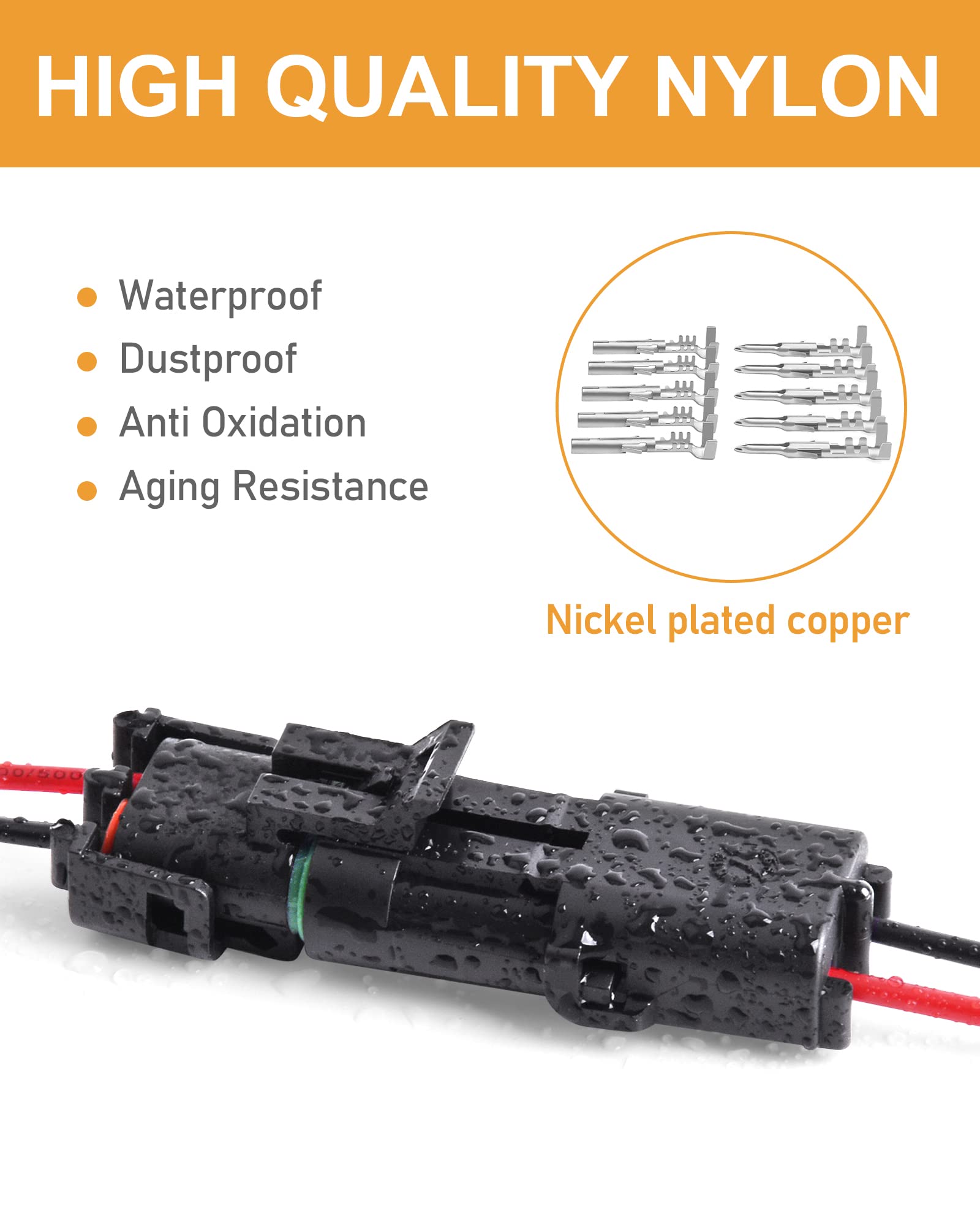 Vigrue 280Pcs 18-14Awg Waterproof Automotive Connectors With Ratcheting Wire Crimping Tool, 19 Sets Weathepack Connectors 1/2/3/