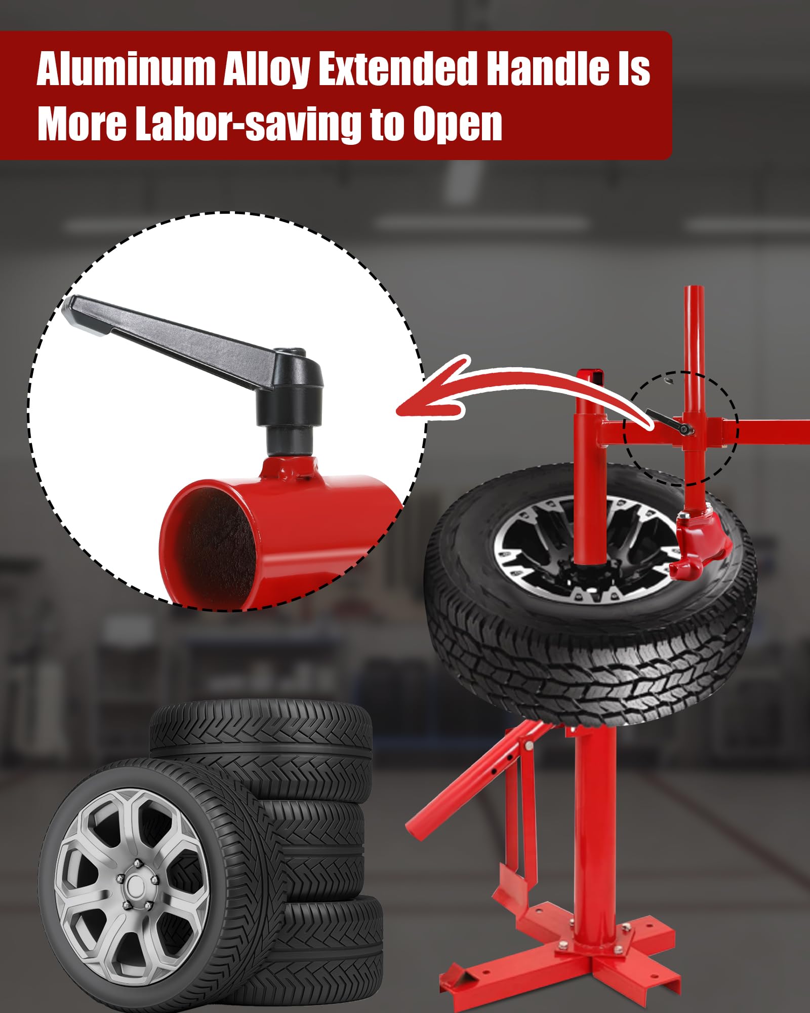 Exodios Upgrade Manual Tire Changer Duck Head Kit With Silver Cone, With Tire Changer Duck Head Fit For Most Car Tires (Without