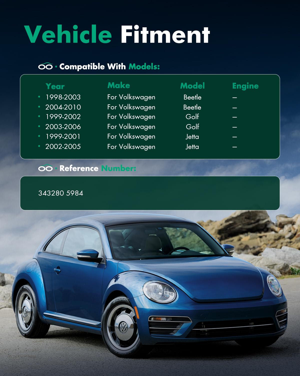 Shocks Absorbers,Scitoo Rear Gas Struts Shock Absorber Fit For 2000 2001 2002 2003 2004 2005 2006 2007 2008 2009 2010 For Volksw