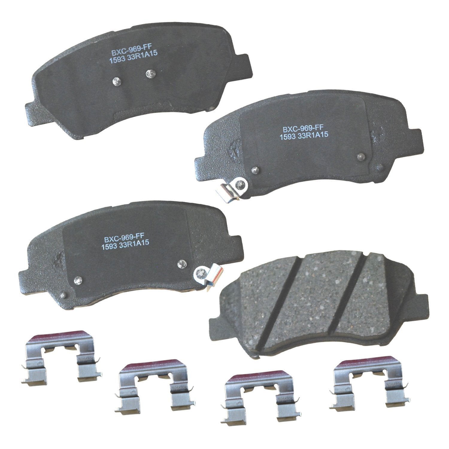 Bendix Premium Sbc1593 Ceramic Front Brake Pads For Dodge Attitude 2017-2012, Hyundai Accent 2017-2012, Kia Rio 2017-2012