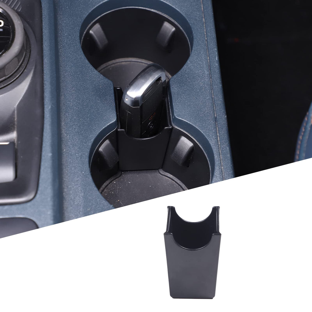 Center Console Cup Holder Divider Stroage Box Compatible With Ford Maverick 2022-2024 Pickup Truck, Interior Accessories Organizer Box Abs Tray