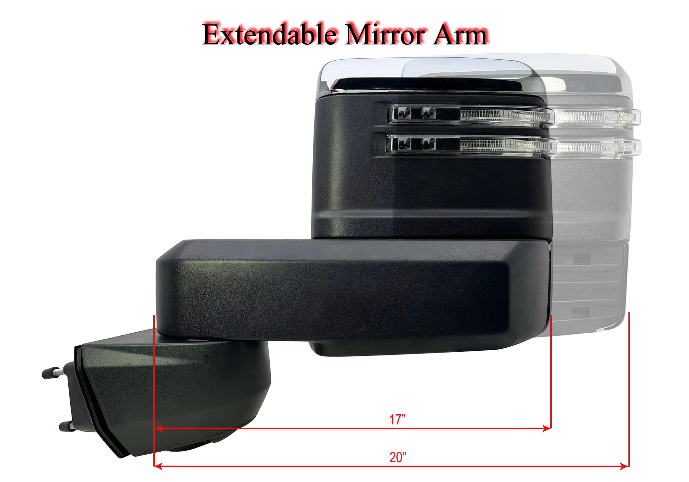 Driver Left Side Door Towing Mirror Power and Heated with Signal Light and BLIS Chrome Back Cover For Chevrolet Silverado GMC Si