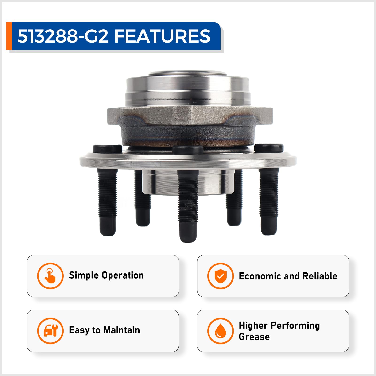 MACEL 513288 Front or Rear Wheel Hub Bearing Assembly Compatible with Chevy Malibu, Chevy Impala, Chevy Equinox, GMC Terrain Bui