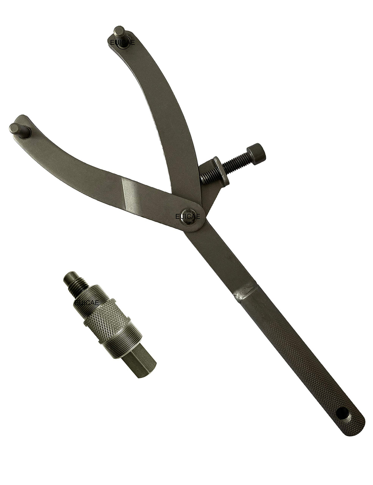 Euicae Spanner Wrench Clutch Wrench Adjustable Wrench Holder Hub Flywheel Sprocket Spanner Wrench Set Fan Clutch Removal Tool To