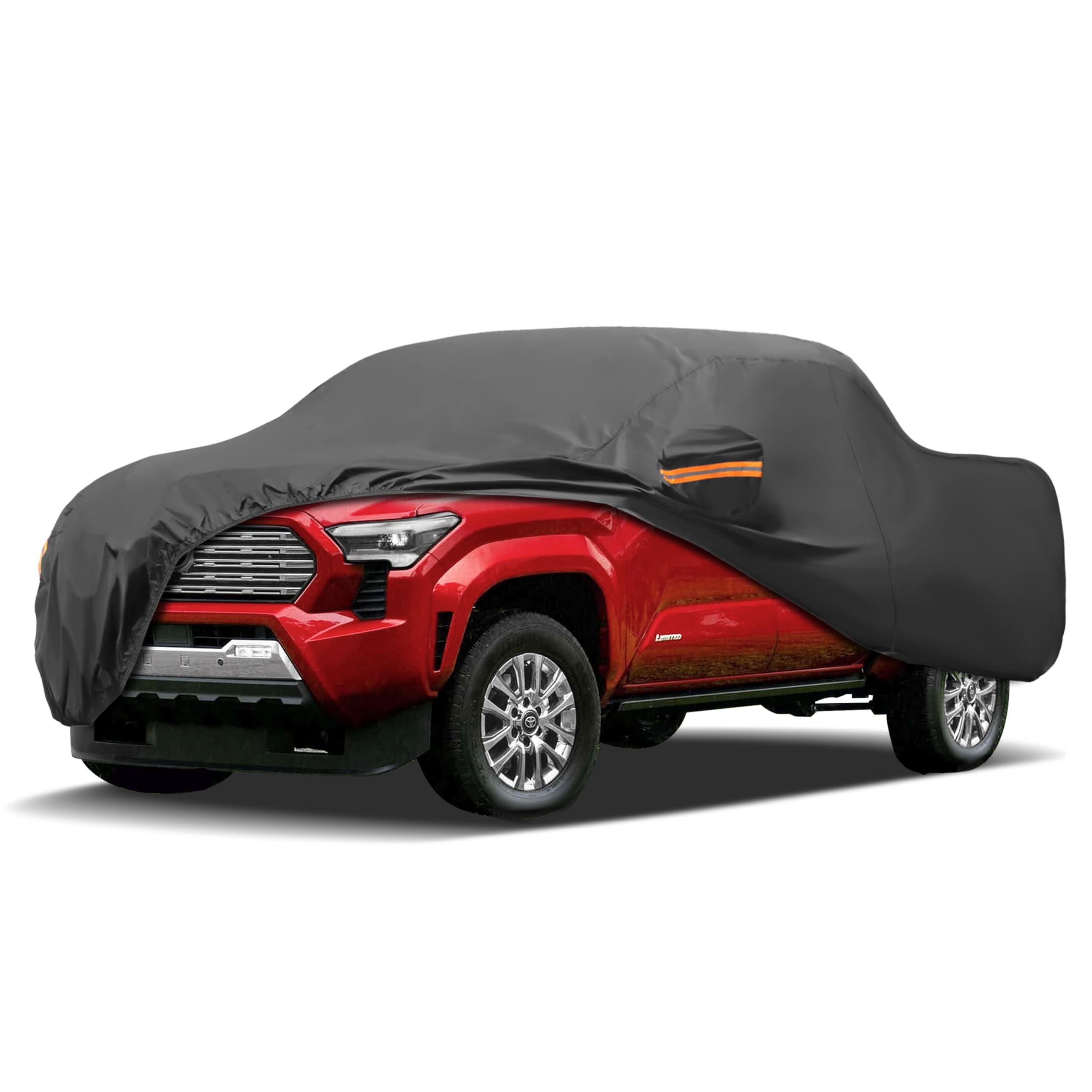 Mornyray Compatible With Toyota Tacoma,Car Cover Outdoor Waterproof Sun Rain Snow Hail Protection With Driver Door Zipper (Black