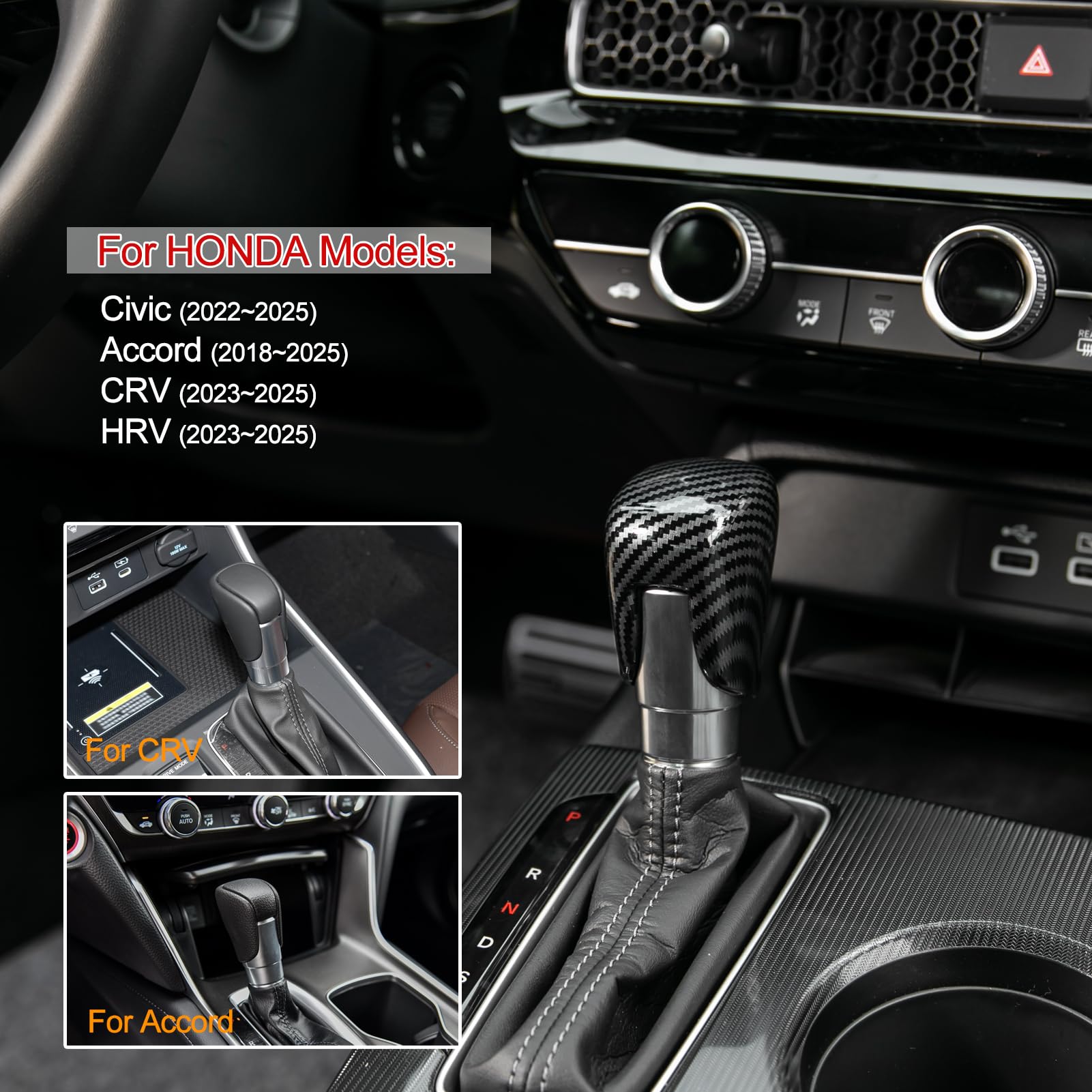 CKE Compatible with Honda Civic 2022 2023 2024 2025 for CRV HRV 2023 2024 2025 for Accord 2018-2024 2025 Accessories Car Center