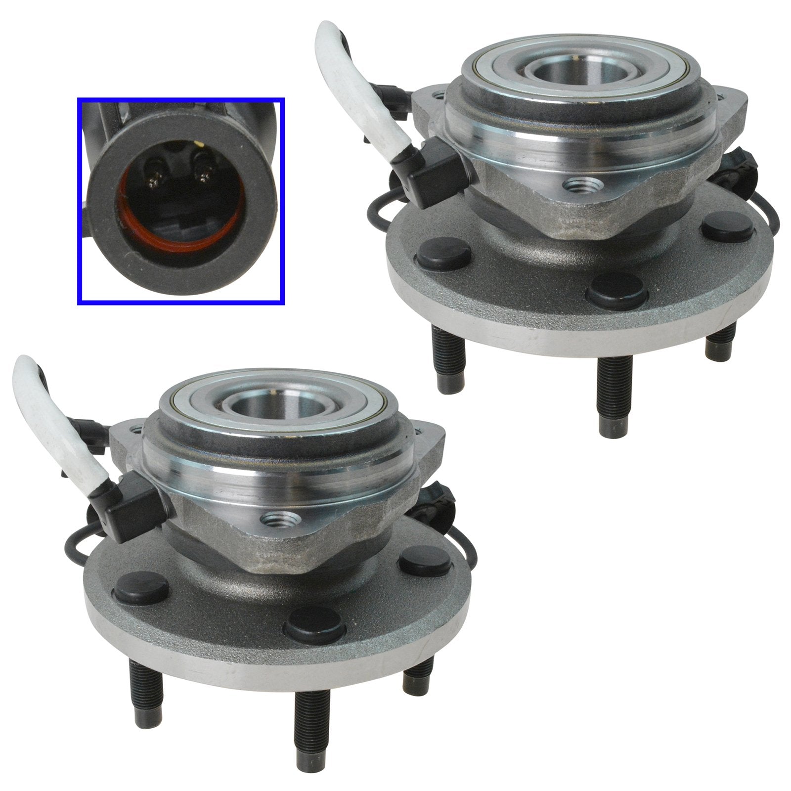 Trq Front Wheel Hub Bearings Assembly Set Compatible With 1995-2001 Ford Explorer 2001-2003 Explorer Sport 2001-2005 Explorer Sp