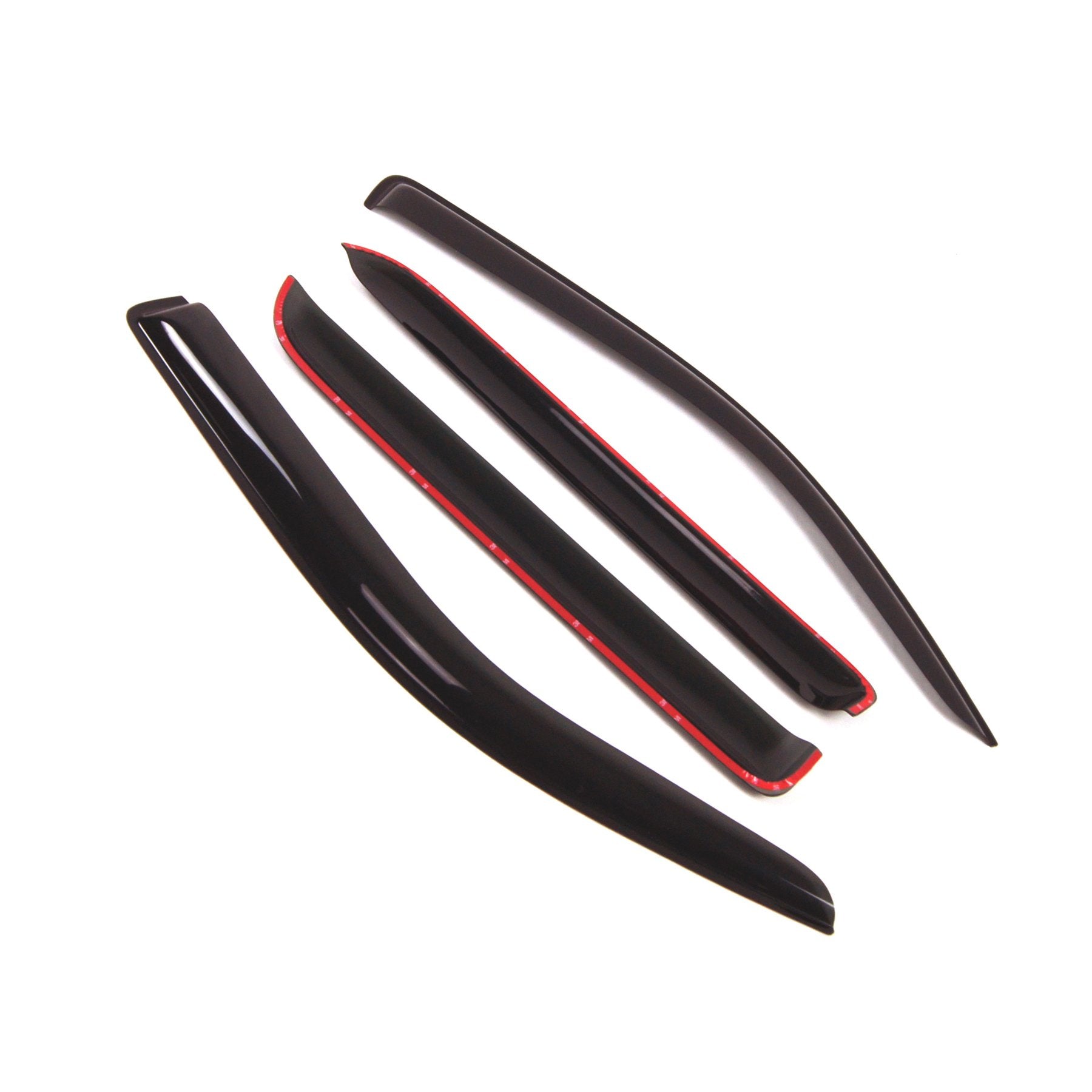 Tuningpros Wd2-167 Dark Smoke 4 Pcs Set Window Visor (Outside Mount) Deflector Rain Guard Compatible With 2009-2014 Ford F-150 S