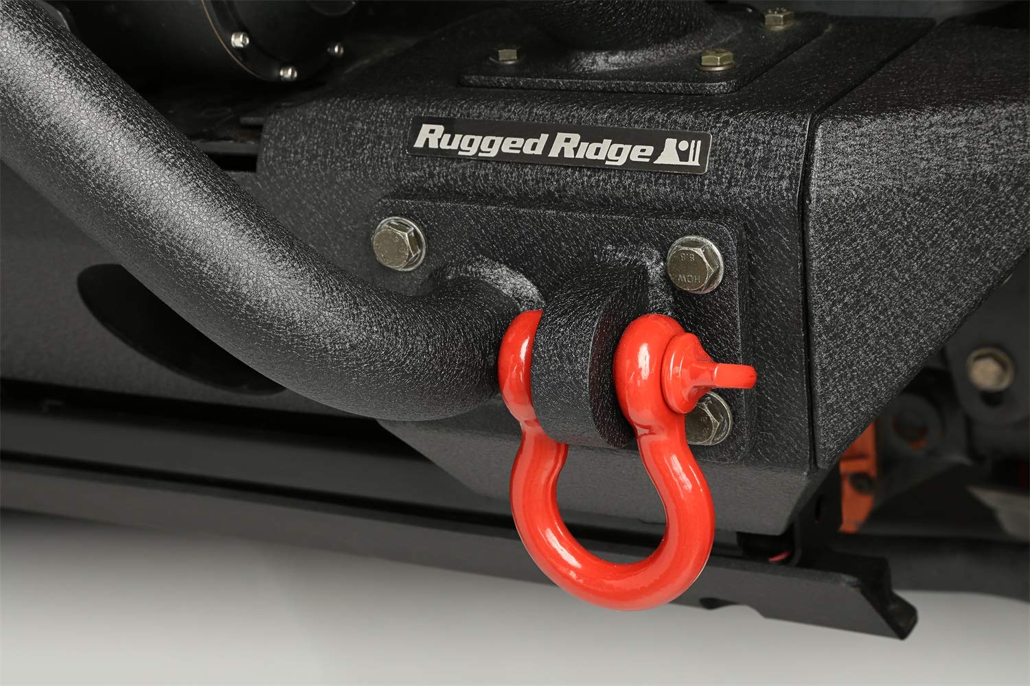 Rugged Ridge | D-Ring Shackle Kit, 7/8 Inch, Red, Steel, Pair | 11235.13