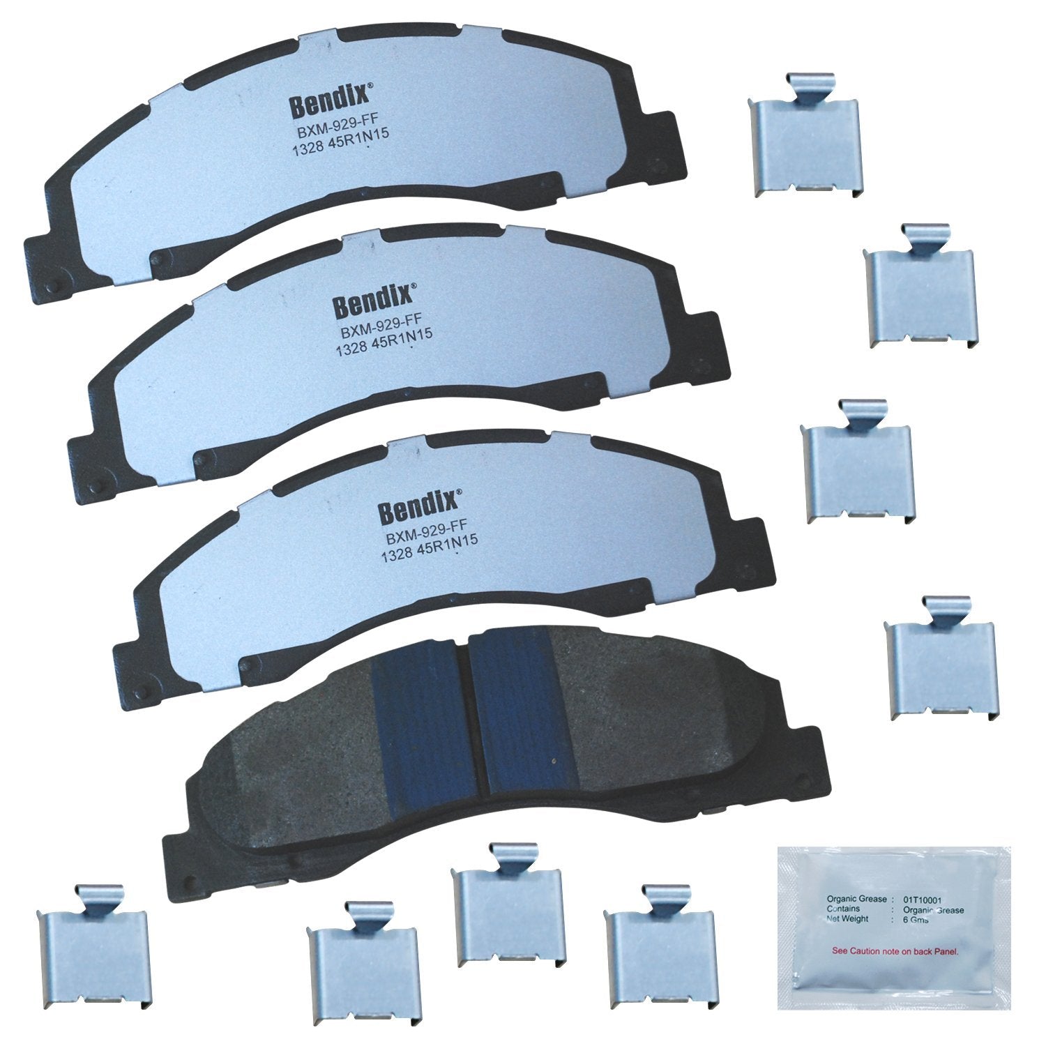Bendix Fleet Metlok Mkd1328Fm Semi-Metallic Front Brake Pads For Select Models Ford E-150, E-150 Econoline, E-250, E-350 Super D