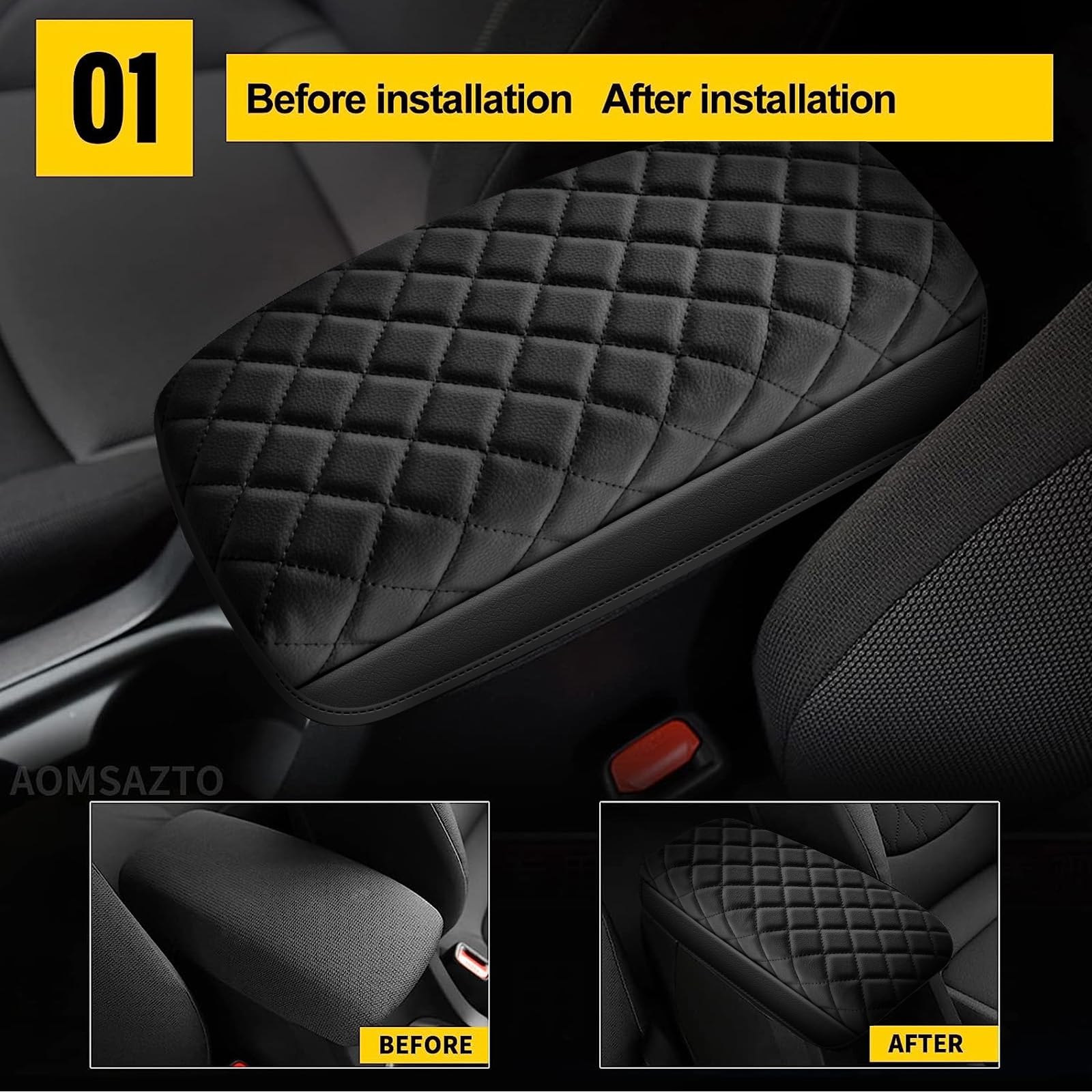 Aomsazto Heightening Armrest Pad For 2014-2019 Toyota Corolla