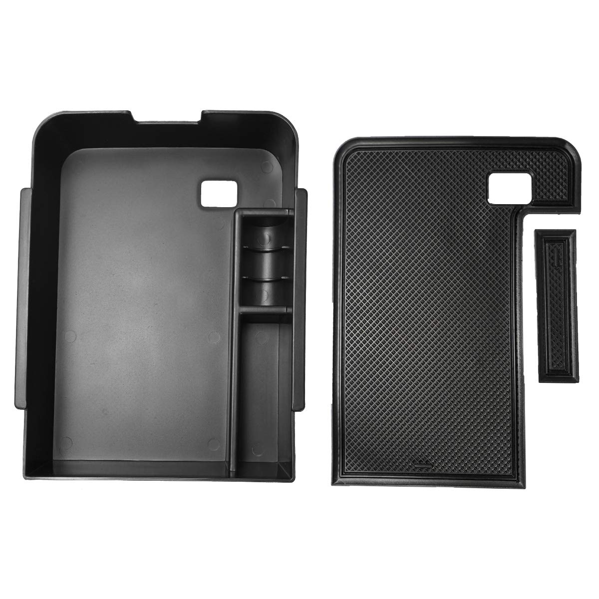 Auovo Center Console Organizer Tray For Sentra Accessories 2020 2021 2022 2023 2024 Abs Plastic Secondary Armrest Storage Glove Box With Coin Holder (Black)