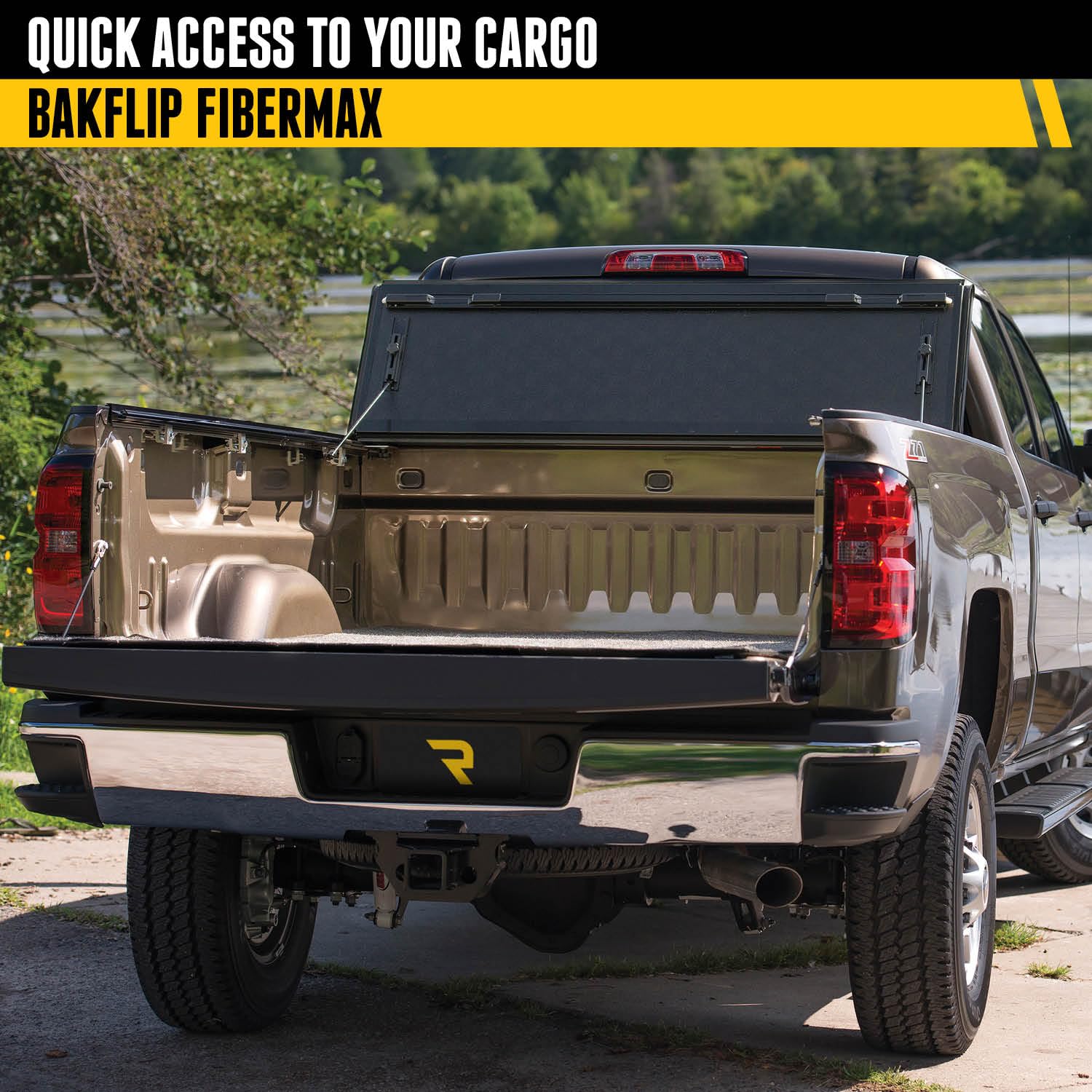 Realtruck Bak Bakflip Fibermax Hard Folding Truck Bed Tonneau Cover | 1126133 | Fits 2020 - 2024 Chevy/Gmc Silverado/Sierra 2500