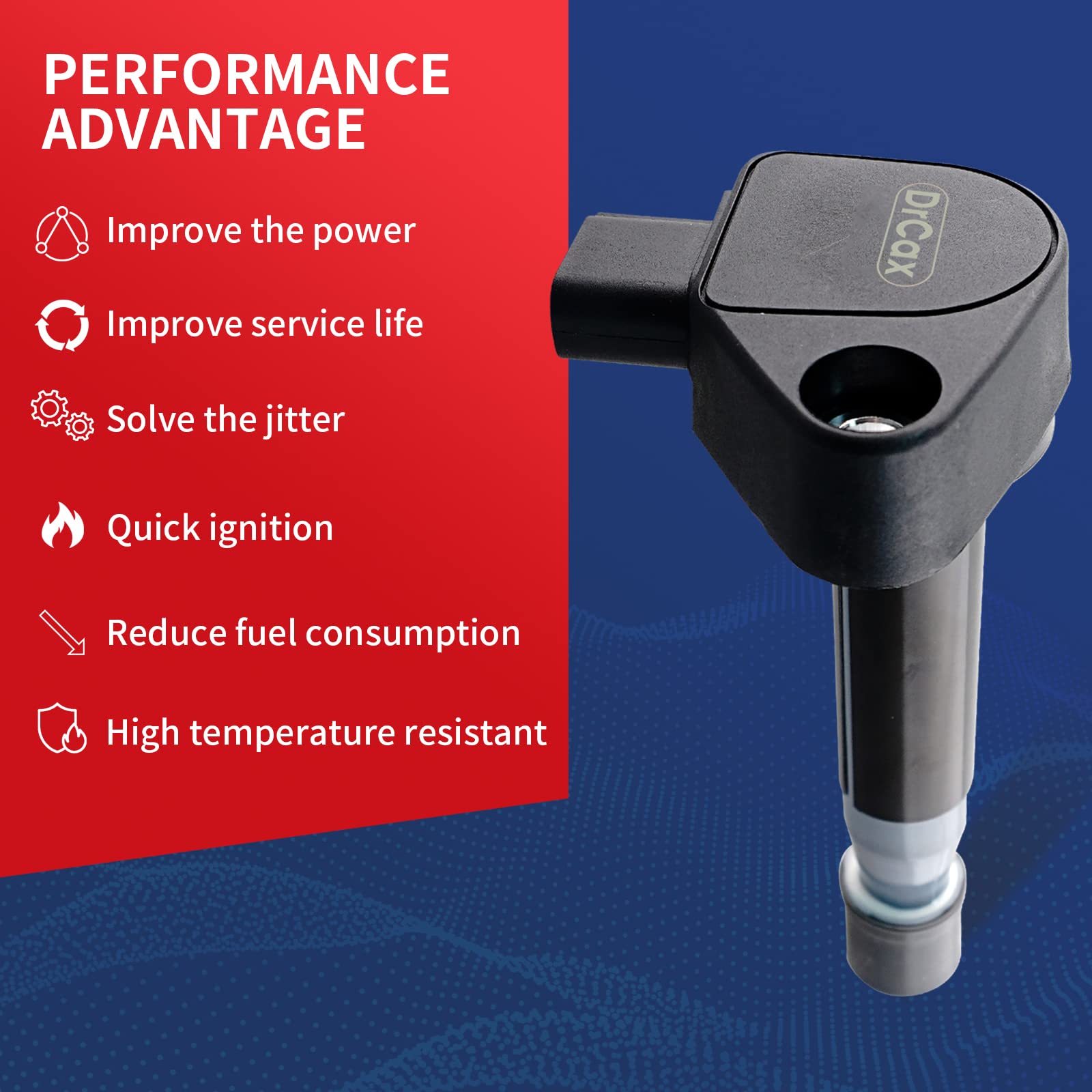Drcax Oem Ignition Coil Uf242 C1221 90919-02247 Compatible With Accord Odyssey Pilot Acura Mdx Tl Rl Vue - V6 3.0L 3.2L 3.5L Eng
