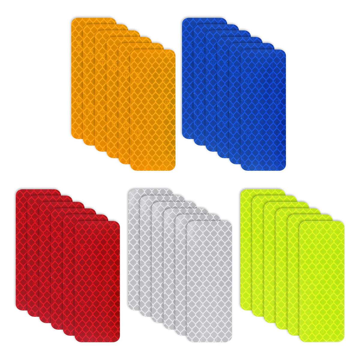 Abeillo 30 Pieces Safety Reflective Stickers, Warning Reflective Stickers Stick-on Car Reflector Sticker Waterproof Reflective T
