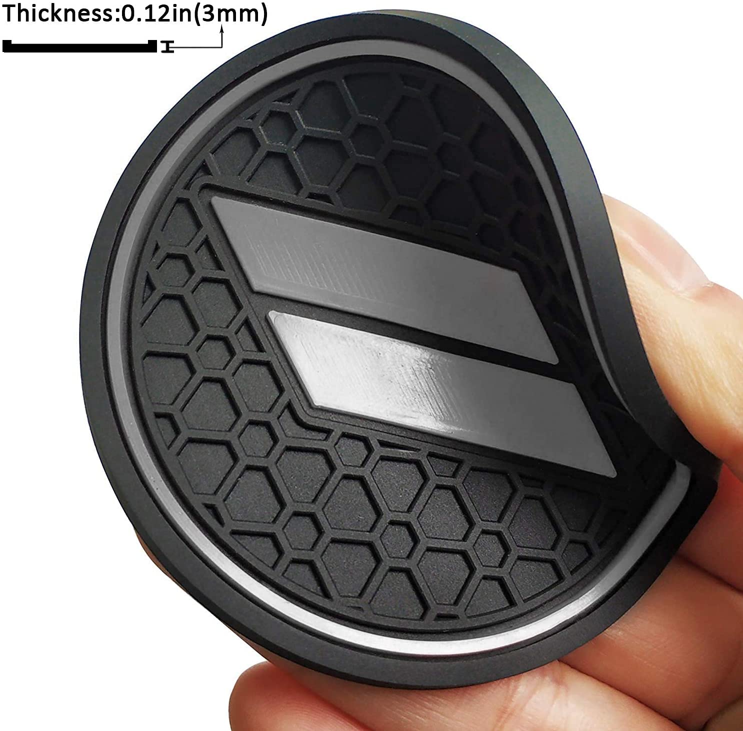 Auprite Non-Slip Anti-Dust Mats For Dodge Challenger Accessories 2015 2016 2017 2018 2019 2020 2021 2022, Custom Fits Cup Holder Liners Mats Door Pocket Center Console Liners (Gray/11Pcs)