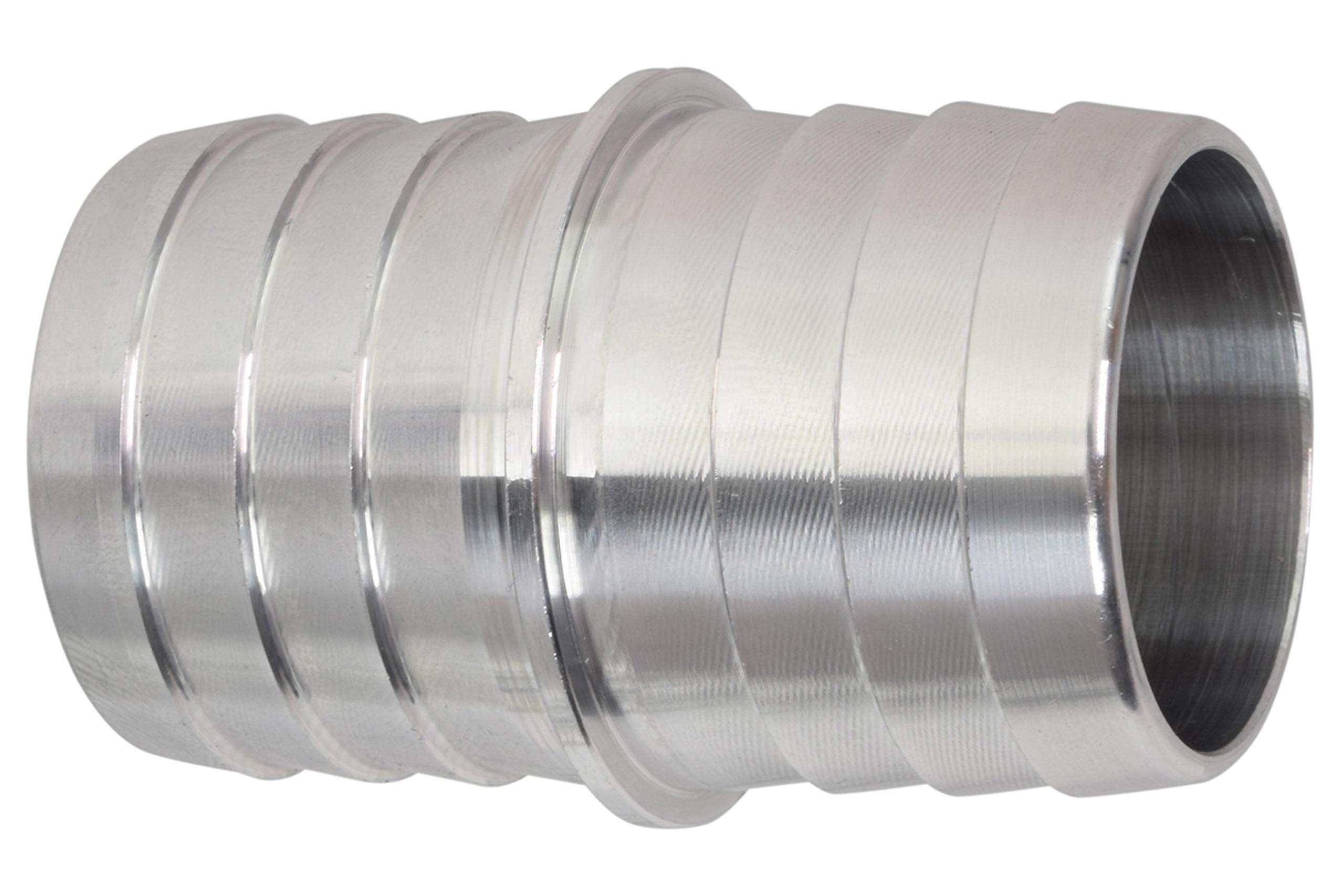 ICT Billet 1-1/4'' to 1-1/4'' Inch Hose Barb Splice Coupler Repair Fitting Adapter Connector Radiator Coolant Intercooler Heat E