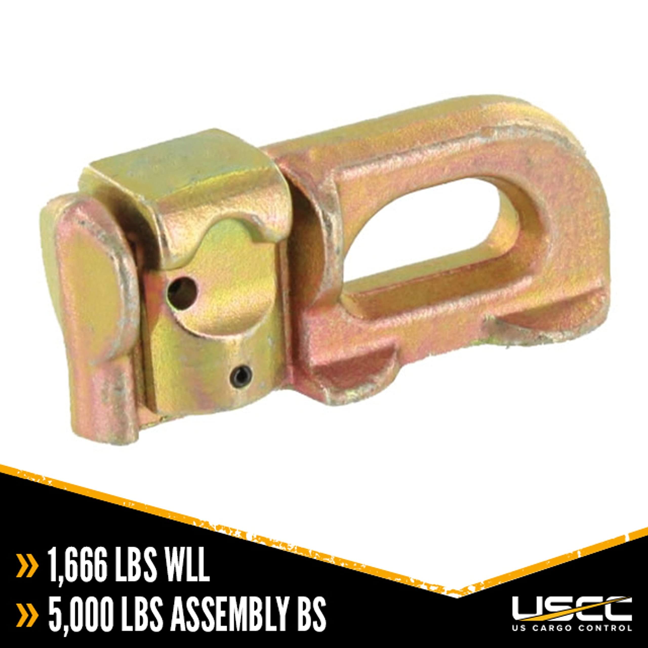 US Cargo Control L Track Double Stud Fitting (10 Pack) 5,000 Pounds Break Strength, Use with L Track Rails in Truck Bed or Trailer to tie Down ATV, Motorcycle, Automatic Locking with Spring Release