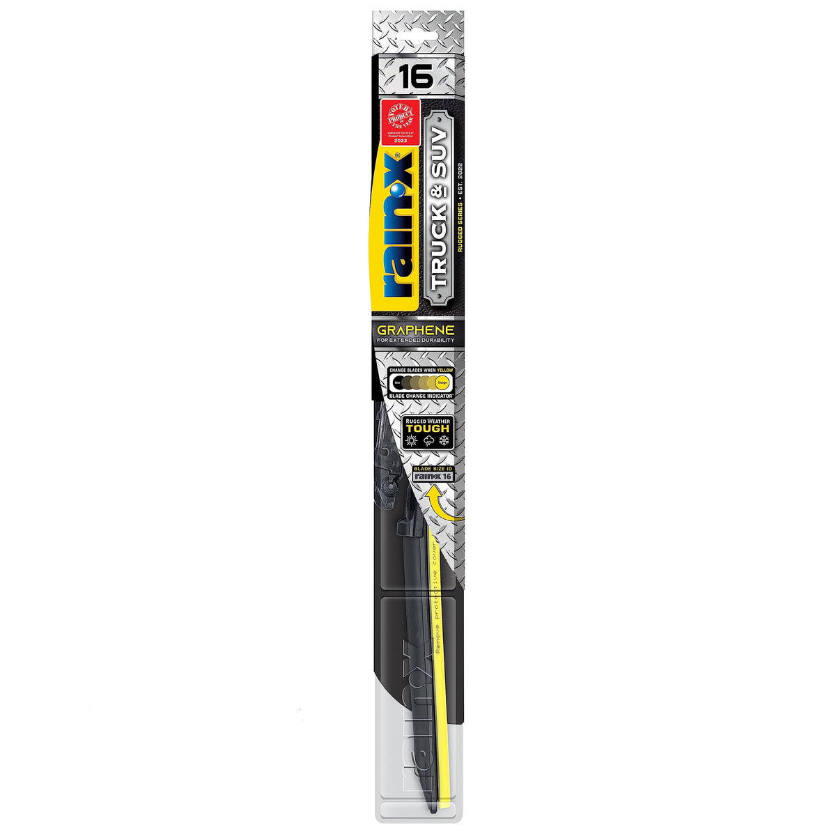 Rain-X 870116 Truck & Suv Rugged Series Premium Wiper Blades, 16 Inch Windshield Wipers (Pack Of 1), Automotive Replacement Wind