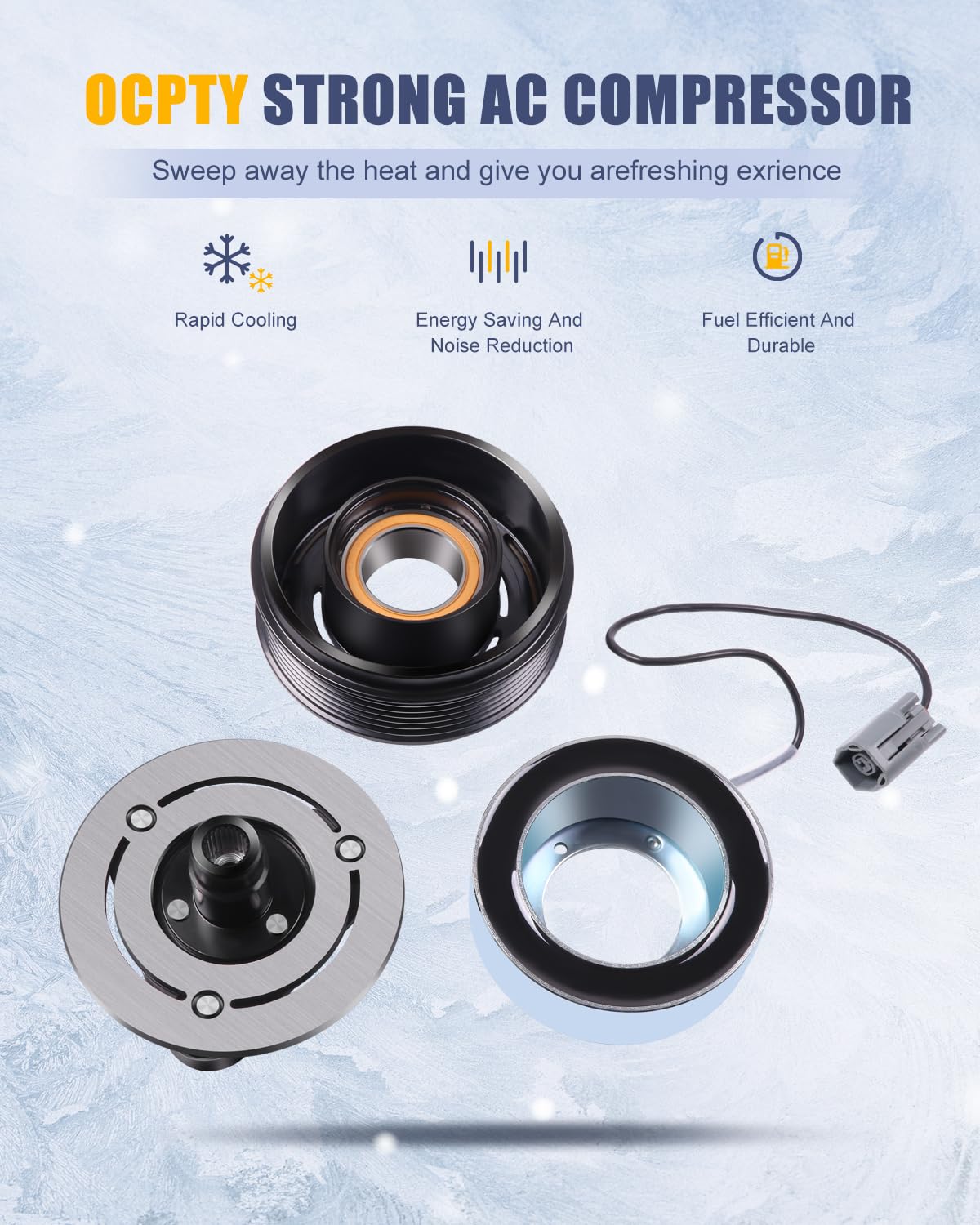 OCPTY Air Conditioning Compressor Clutch CO 24005C for Mazda 3 for Mazda 5 Model for Mazda CX-7 2.3L 2006-2009