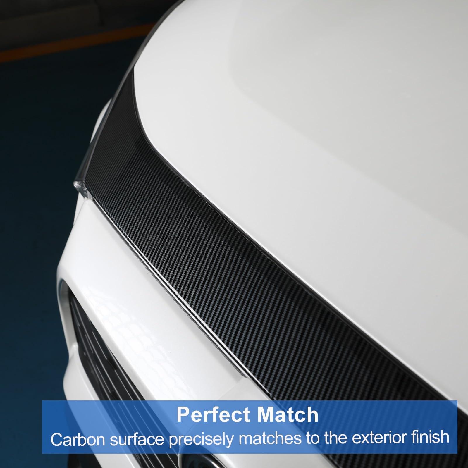 Birbenben for 2019-2025 Toyota RAV 4 Hood Air Deflector, Carbon Fiber Front Hood Bonnet Cover Trim, Hood Protector Bug Shields,
