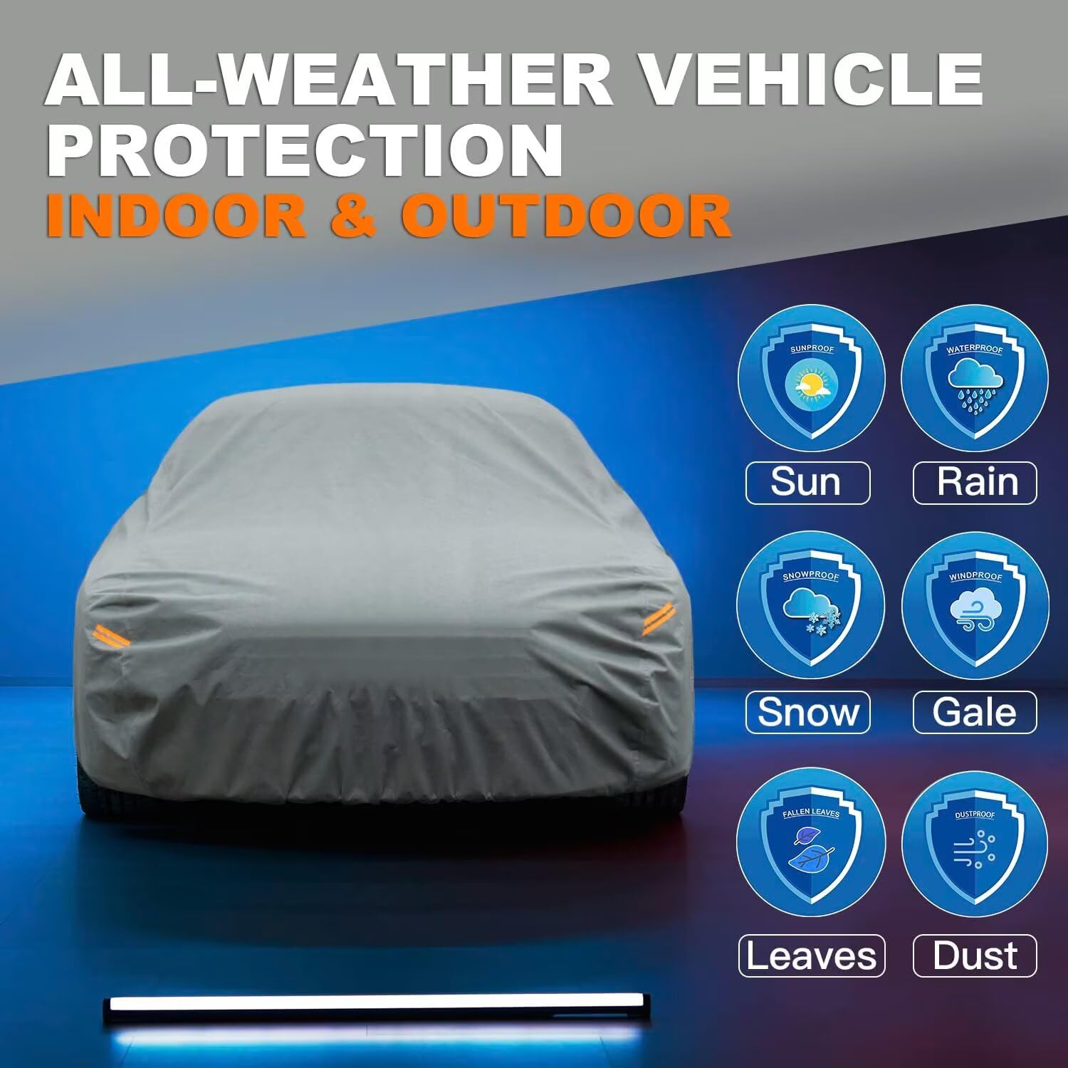 Kayme Heavy Duty Car Cover Custom Fit Hyundai Azera Waterproof All Weather For Automobiles, Full Exterior Covers Sun Rain Uv Pro