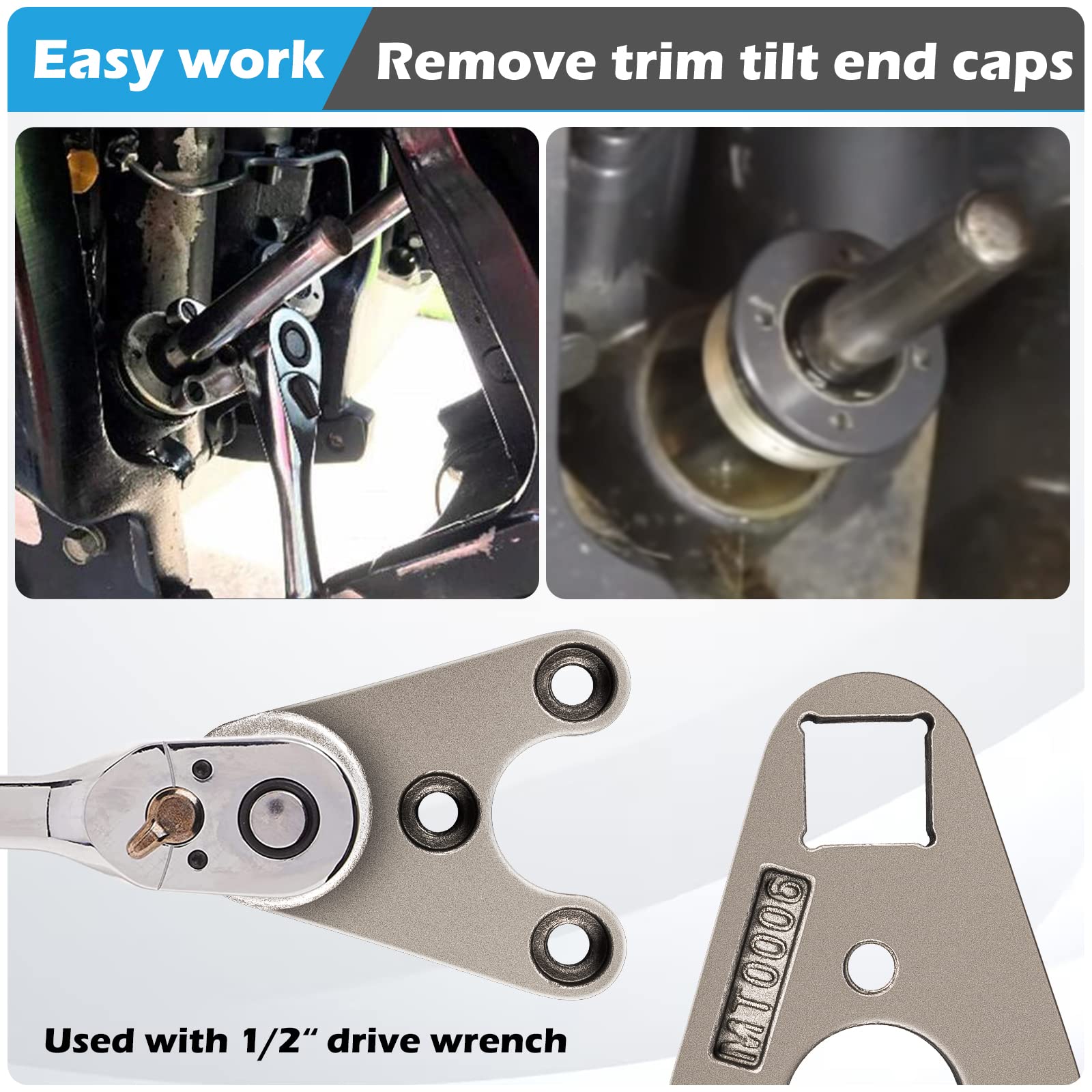 Trim/Tilt Pin Wrench MT0006-32mm x 4/4.5mm Remove Trim/Tilt Caps on Hydraulic Cylinders Compatible for Yamaha Suzuki Johnson Evi