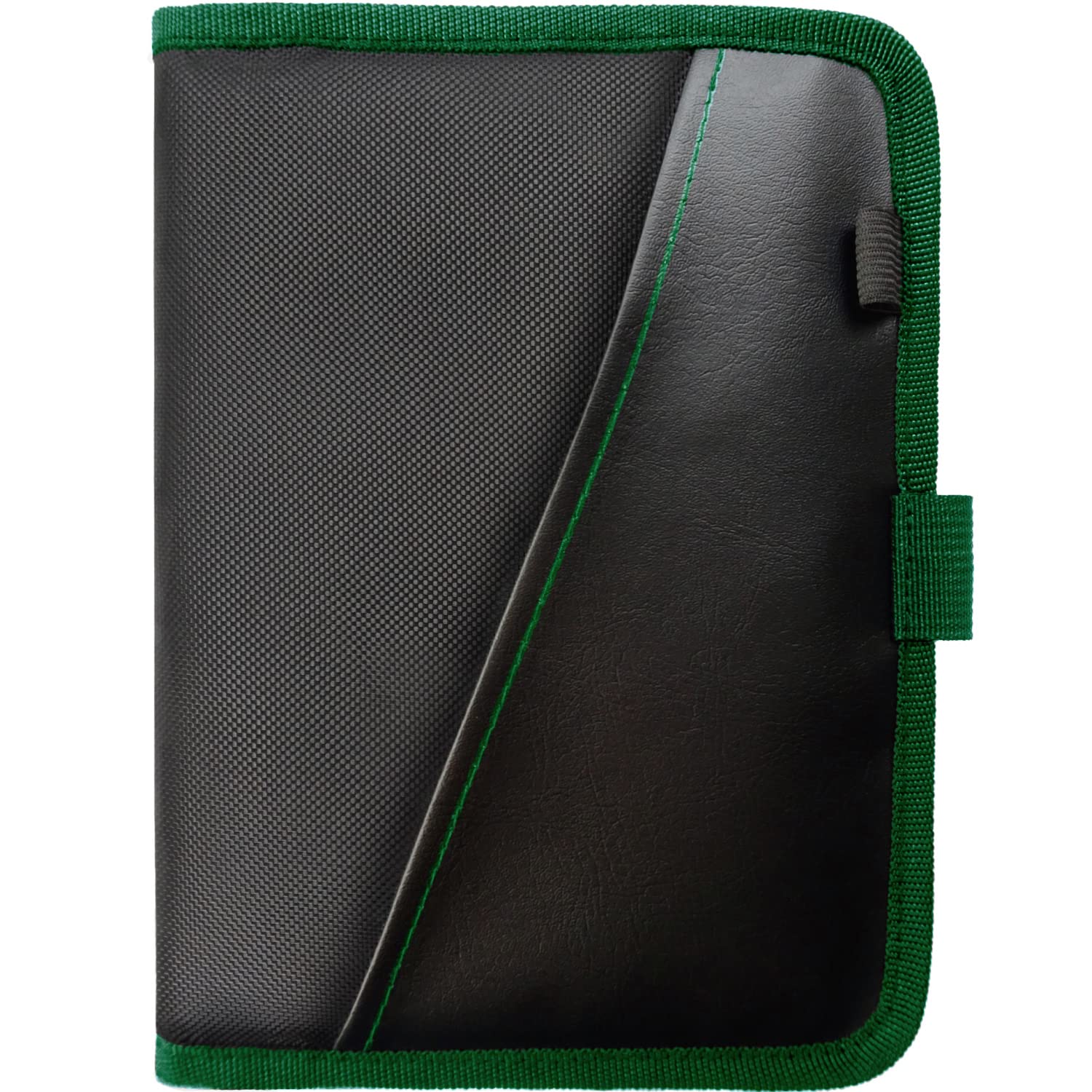 Glove Box Compartment Organizer - Car Document Holder - Owner Manual Case Pouch - Vehicle Storage Wallet For Registration & Insurance Card - Premium Auto Paperwork Holder - Log Book Included - Green